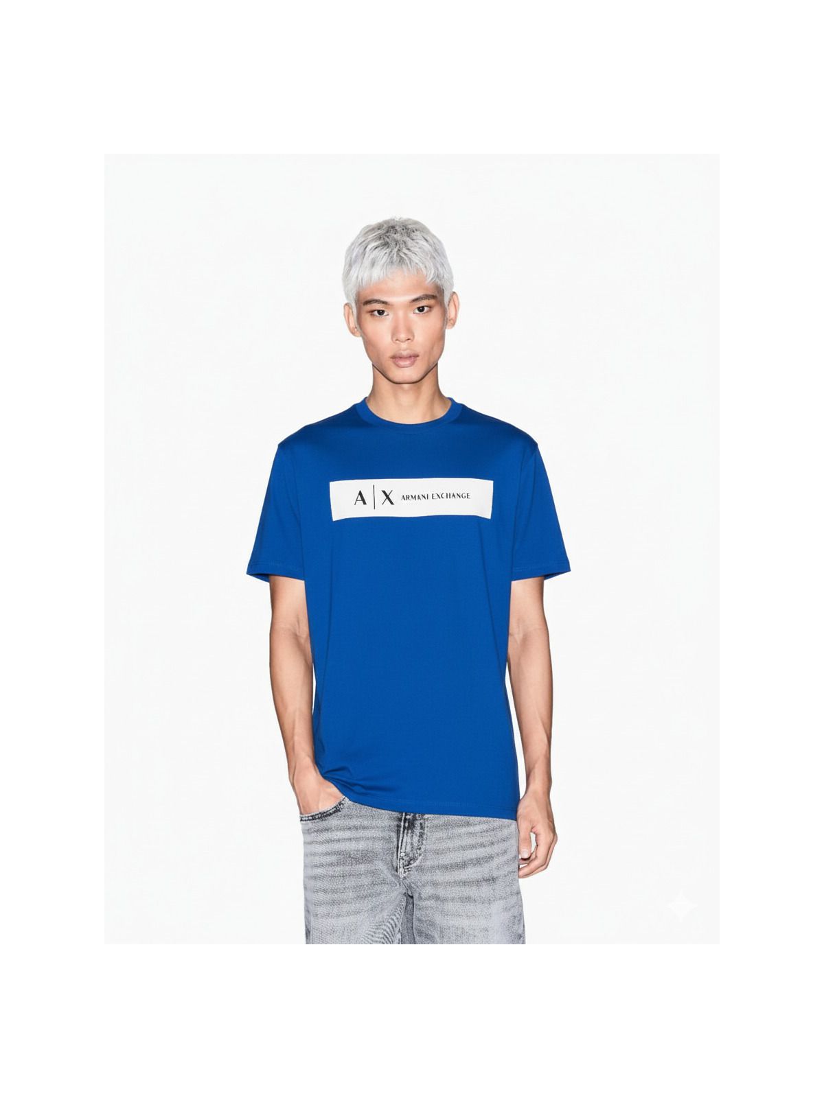 CAMISETA ARMANI EXCHANGE - AZUL ROYAL - SP GRIFES - Camisetas Importadas no Atacado