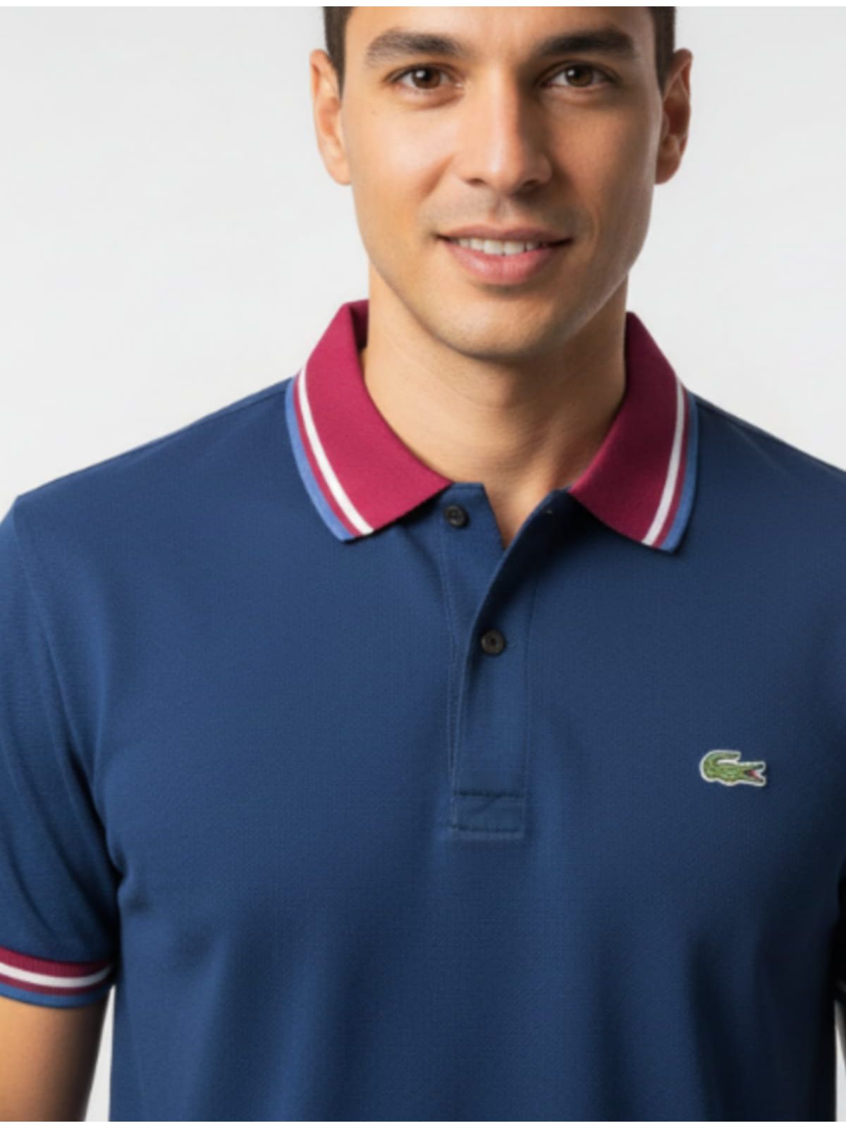 Gola Polo Lacoste Diferenciada Importada - Azul Ma... - SP GRIFES - Camisetas Importadas no Atacado