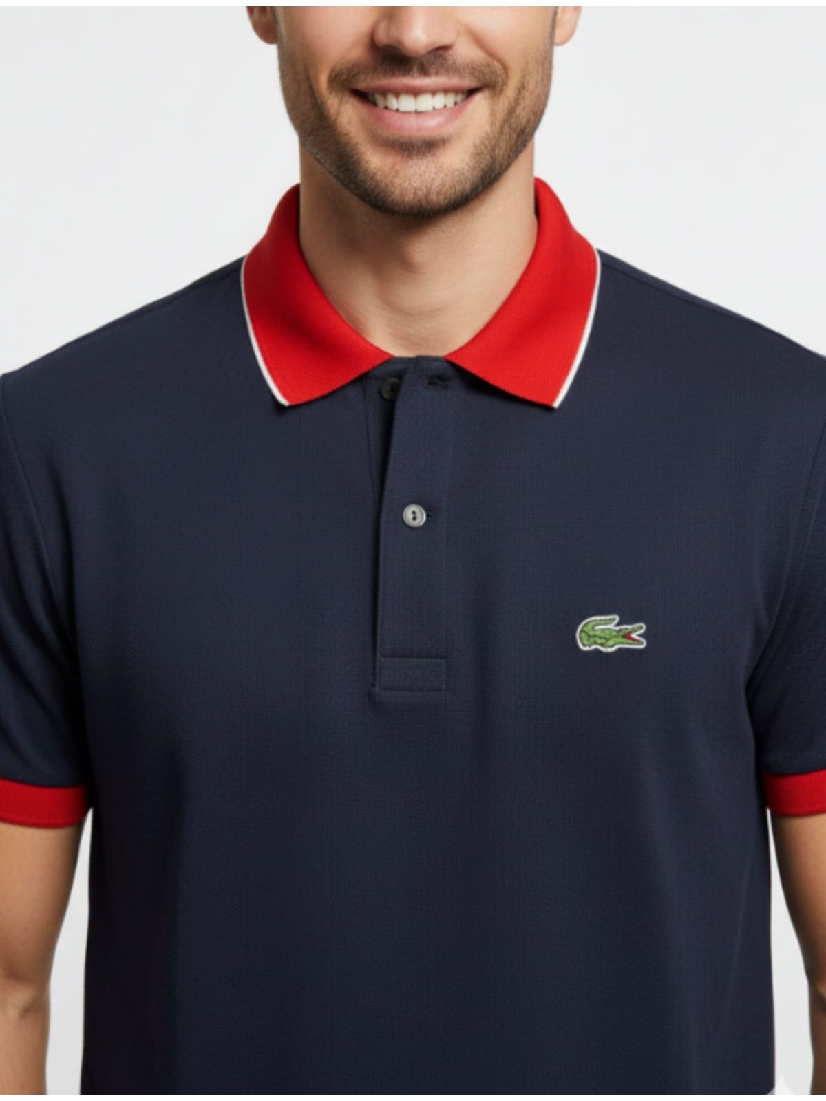 Gola Polo Lacoste Diferenciada Importada - Azul Ma... - SP GRIFES - Camisetas Importadas no Atacado