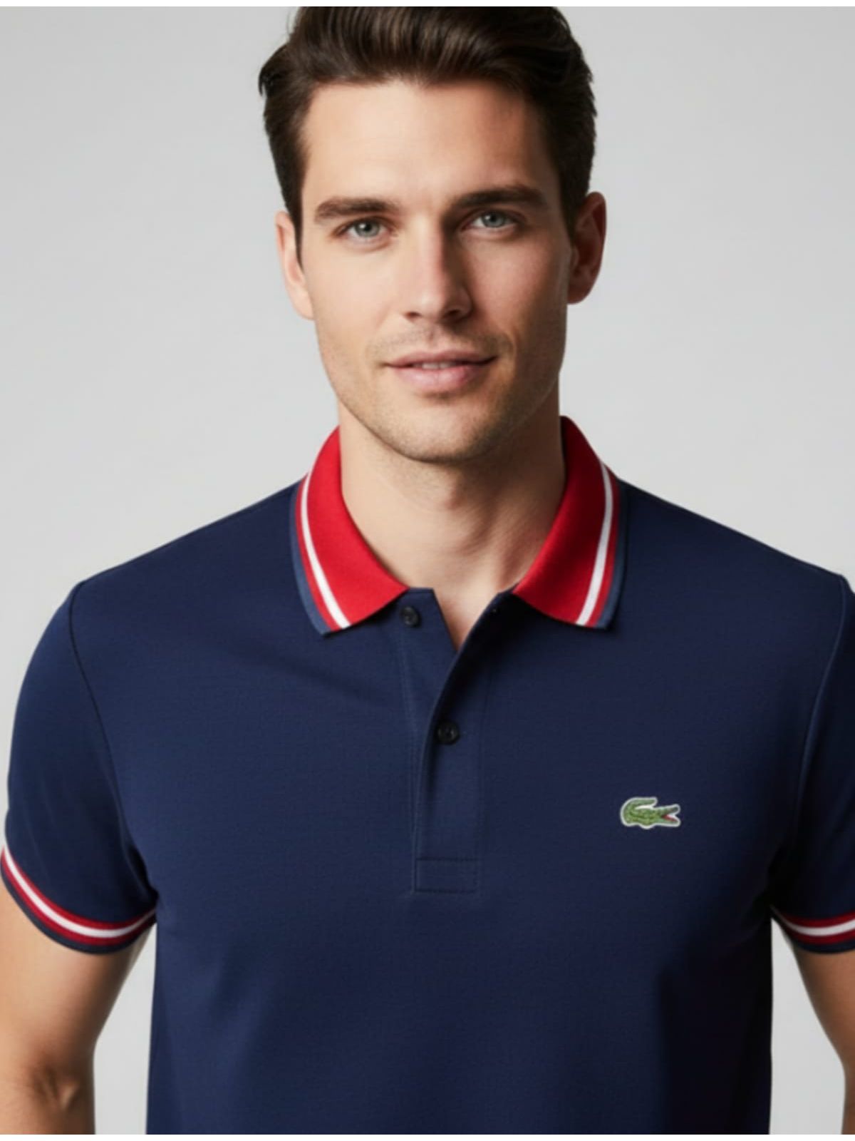 Gola Polo Lacoste Diferenciada Importada - Azul Ma... - SP GRIFES - Camisetas Importadas no Atacado