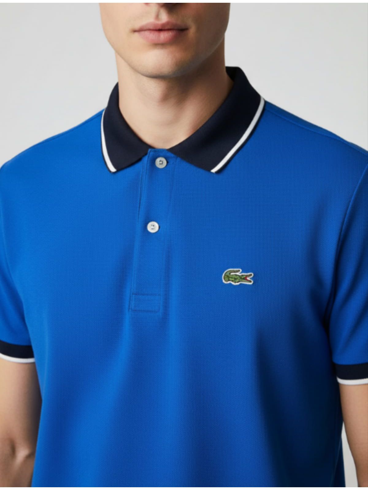Gola Polo Lacoste Diferenciada Importada- Azul Roy... - SP GRIFES - Camisetas Importadas no Atacado