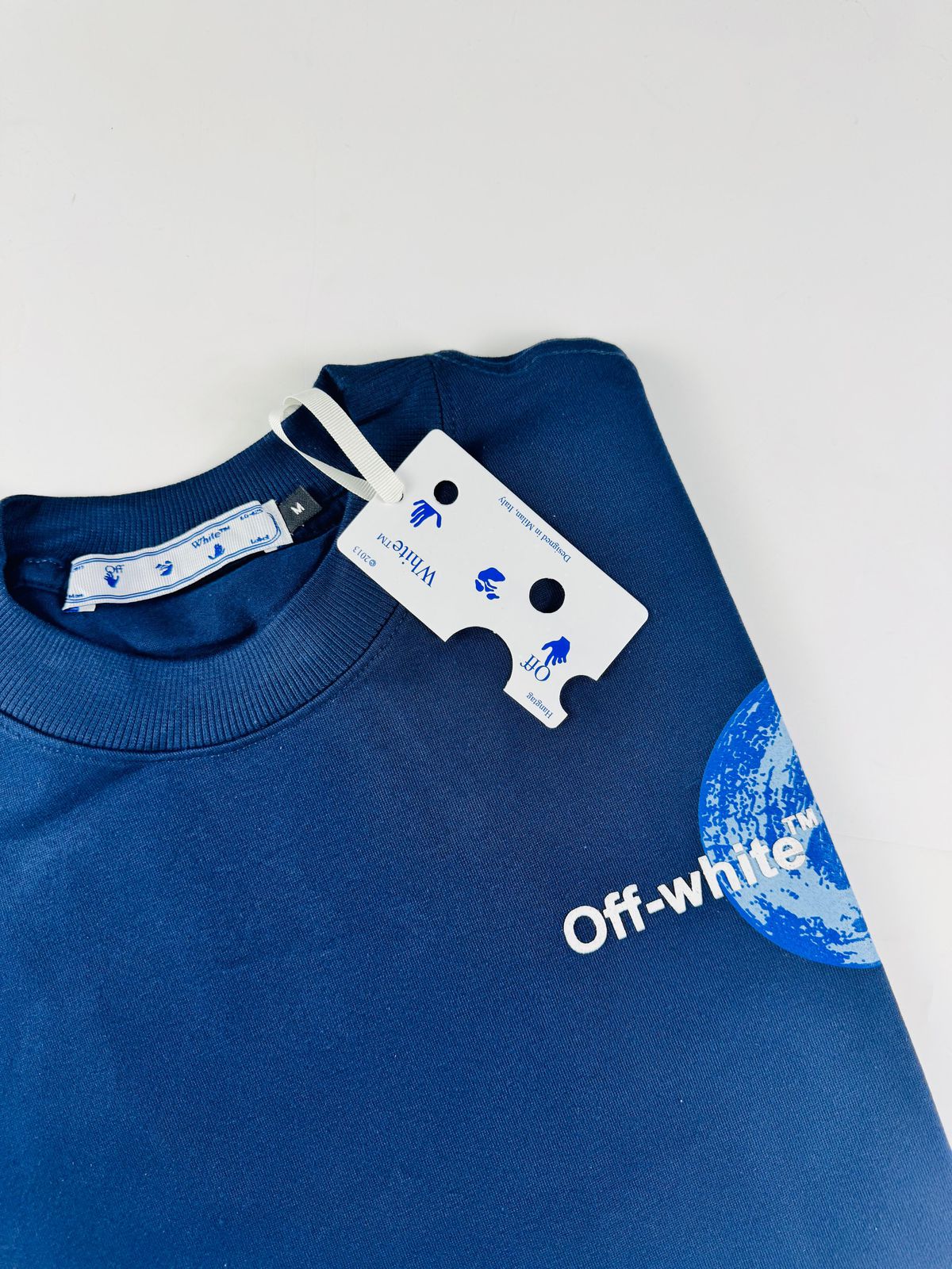 Camiseta Off-White - Marinho - Oversized - SP GRIFES - Camisetas Importadas no Atacado
