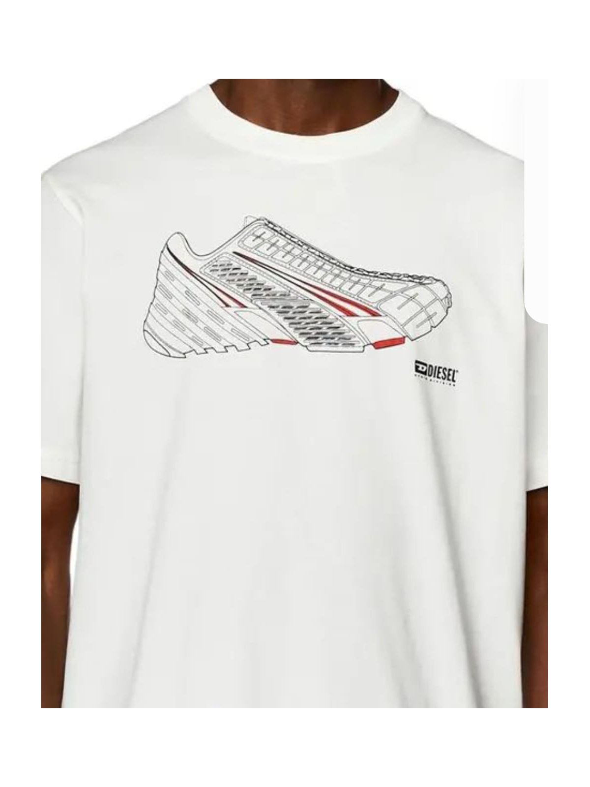 Camiseta Diesel - Branca - SP GRIFES - Camisetas Importadas no Atacado