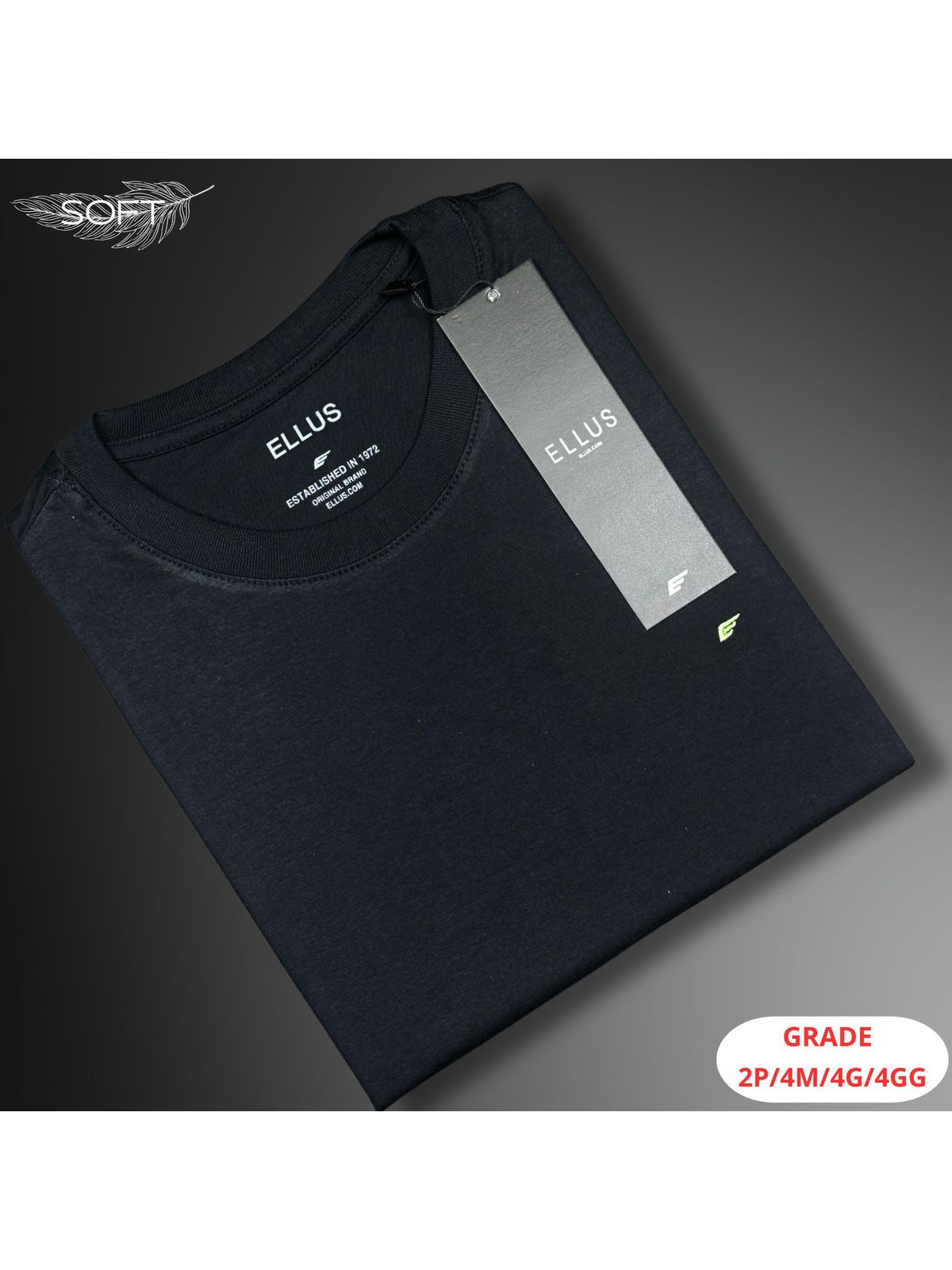CAMISETA ELLUS NACIONAL - PRETA - SP GRIFES - Camisetas Importadas no Atacado