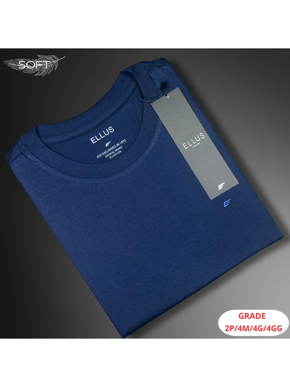 CAMISETA ELLUS NACIONAL - AZUL MARINHO - SP GRIFES - Camisetas Importadas no Atacado