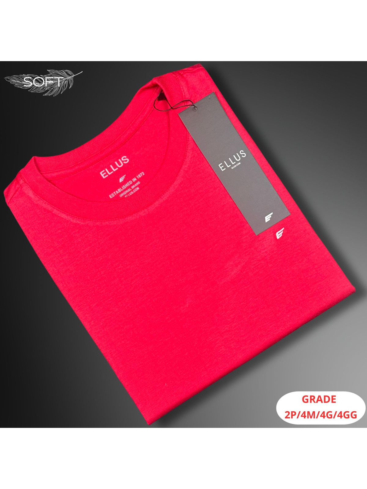 CAMISETA ELLUS NACIONAL - VERMELHA - SP GRIFES - Camisetas Importadas no Atacado