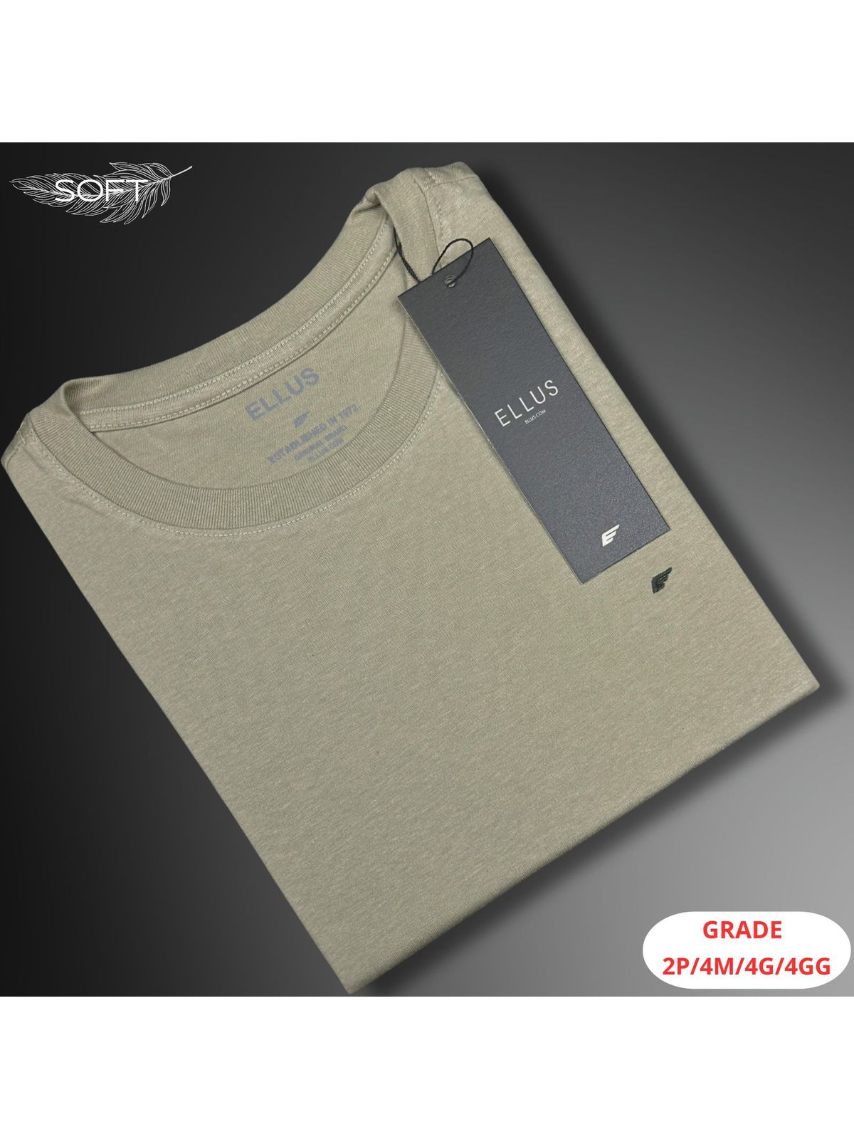 CAMISETA ELLUS NACIONAL - BEGE - SP GRIFES - Camisetas Importadas no Atacado