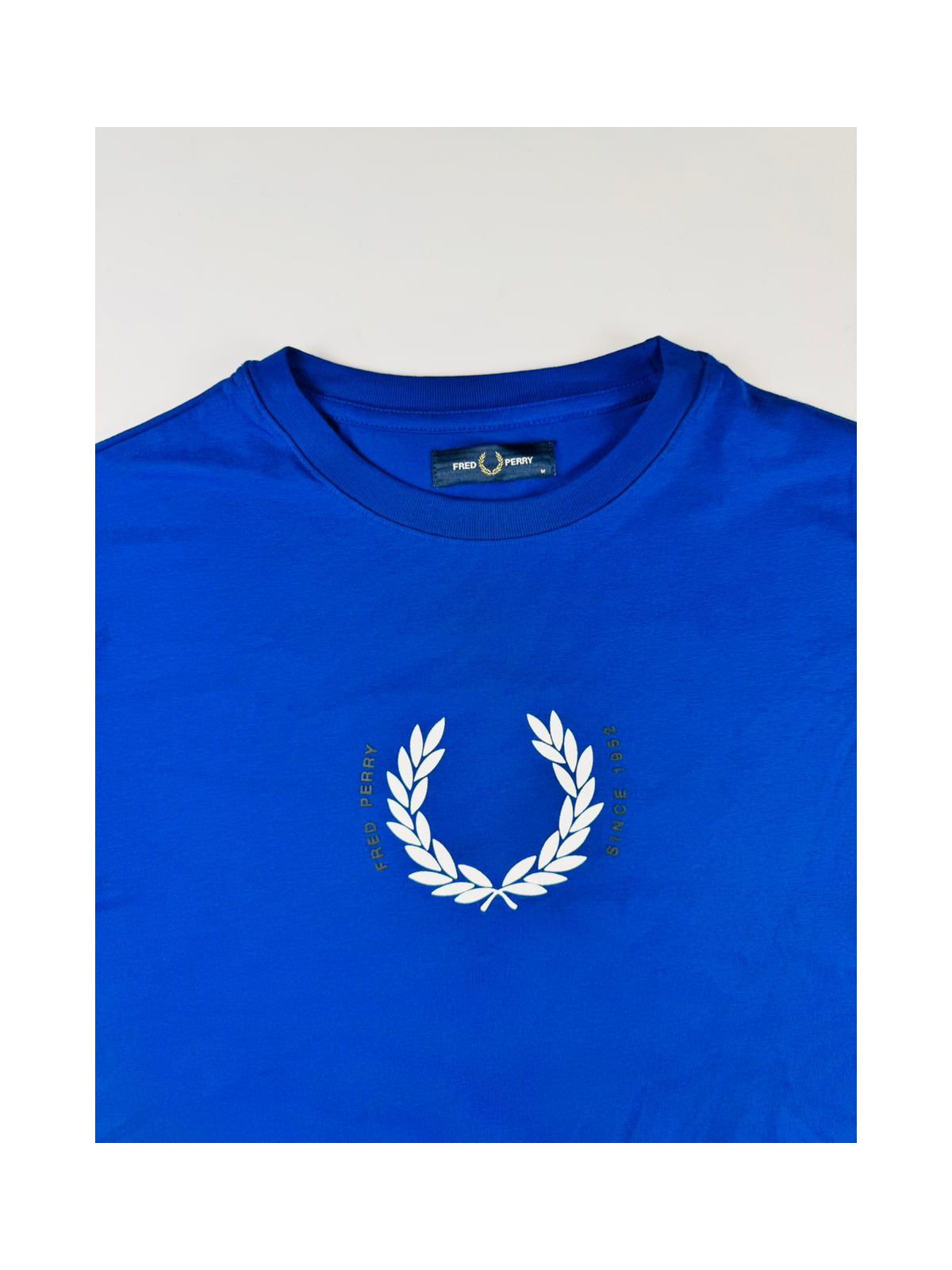 Camiseta Fred Perry - Azul Royal - Emborrachada - SP GRIFES - Camisetas Importadas no Atacado