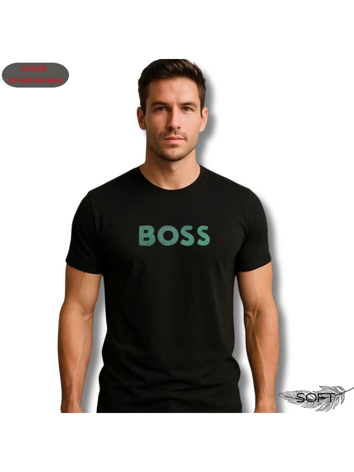 CAMISETA HUGO BOSS NACIONAL - LOGO VERDE - SP GRIFES - Camisetas Importadas no Atacado