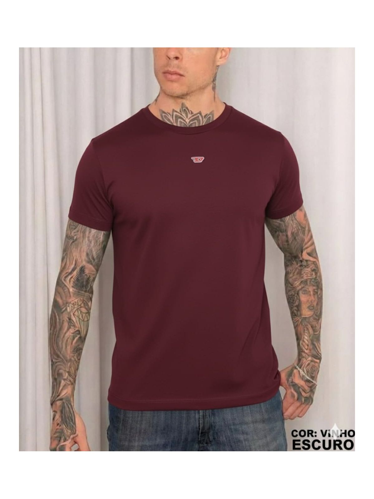 Camiseta Diesel - Vinho - SP GRIFES - Camisetas Importadas no Atacado