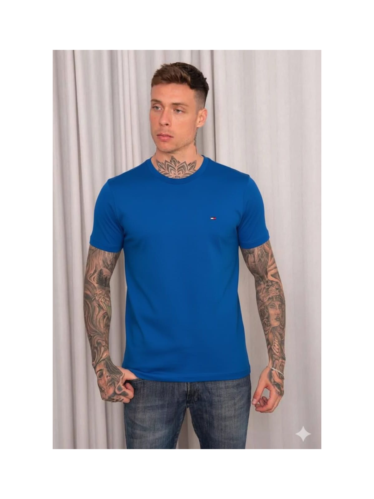 Camiseta Tommy Hilfiger - Azul Royal - SP GRIFES - Camisetas Importadas no Atacado