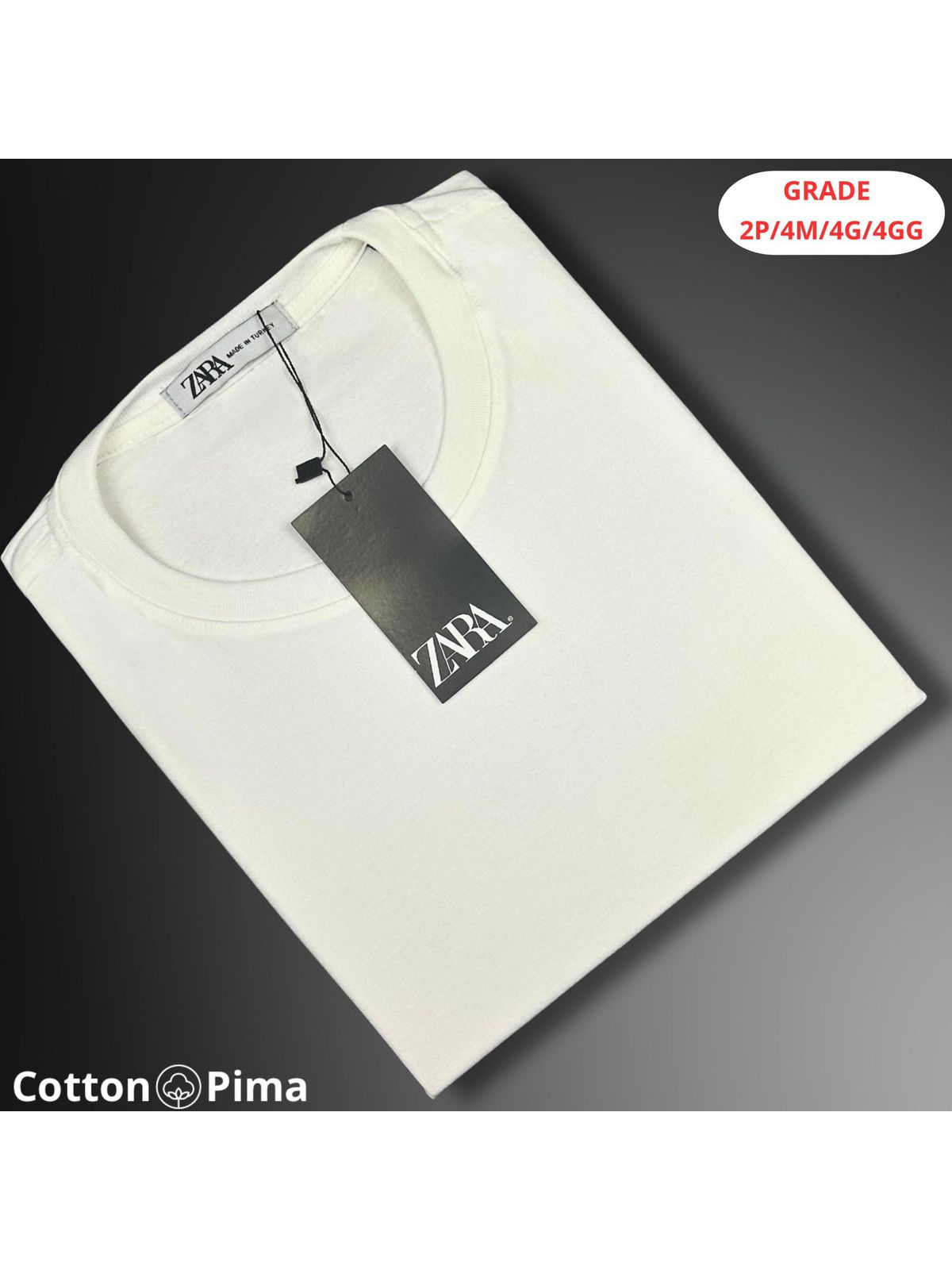 CAMISETA ZARA NACIONAL - BRANCO - SP GRIFES - Camisetas Importadas no Atacado