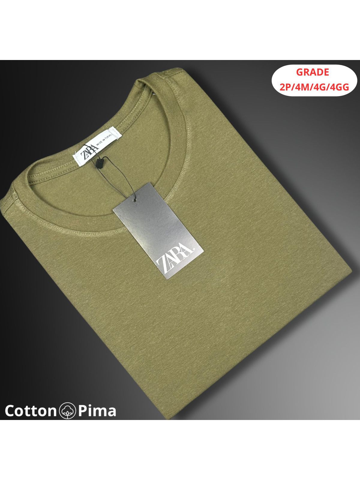 CAMISETA ZARA NACIONAL - VERDE MUSGA - SP GRIFES - Camisetas Importadas no Atacado