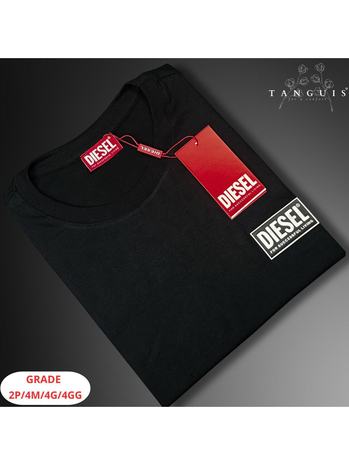 Camiseta Diesel Nacional - Preta - SP GRIFES - Camisetas Importadas no Atacado
