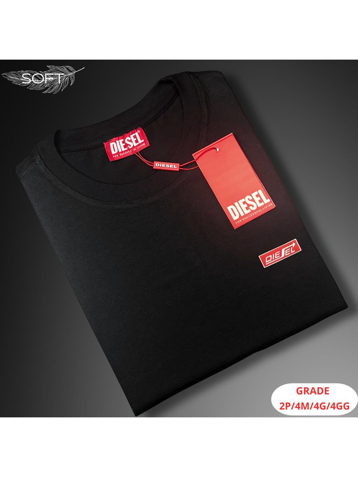 Camiseta Diesel Nacional - Preta - SP GRIFES - Camisetas Importadas no Atacado