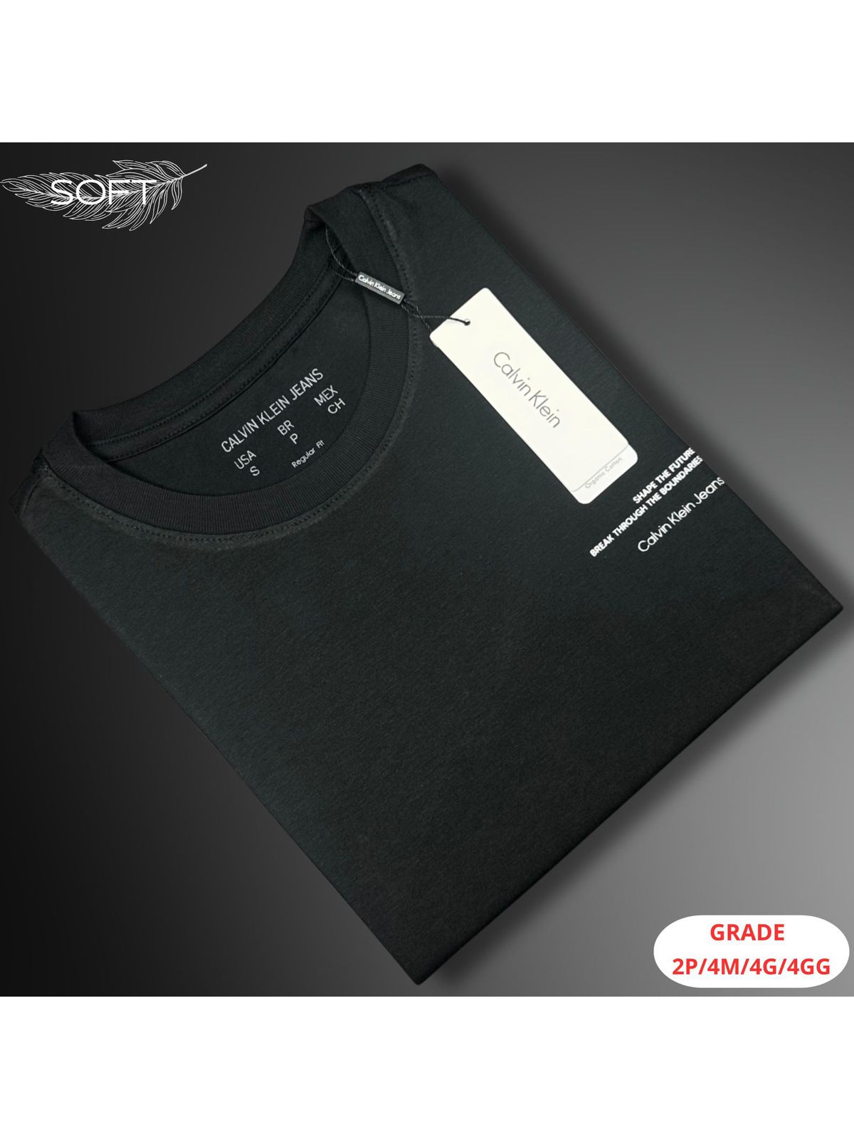 CAMISETA CALVIN KLEIN NACIONAL - PRETA - SP GRIFES - Camisetas Importadas no Atacado
