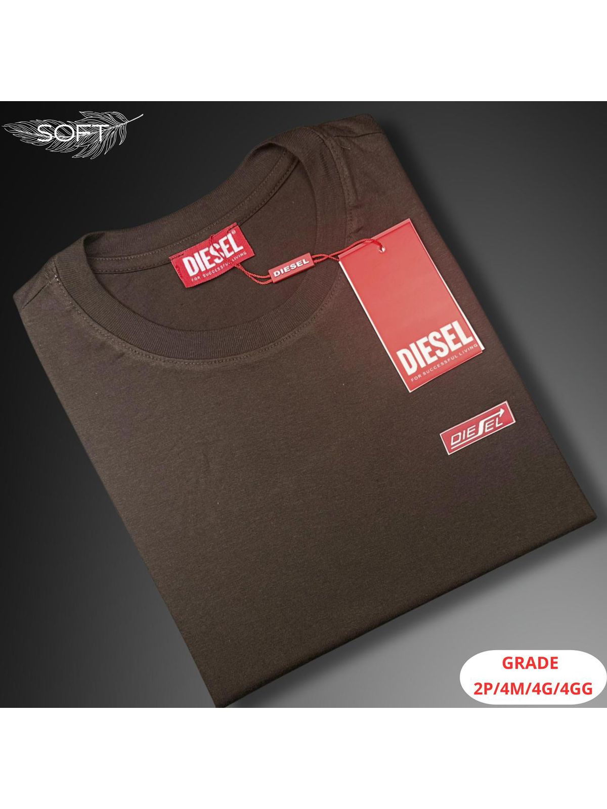 Camiseta Diesel Nacional - Marrom - SP GRIFES - Camisetas Importadas no Atacado