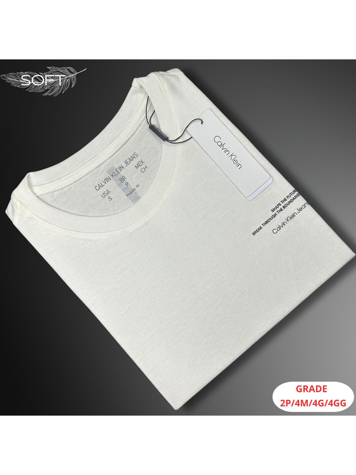 CAMISETA CALVIN KLEIN NACIONAL - BRANCO - SP GRIFES - Camisetas Importadas no Atacado