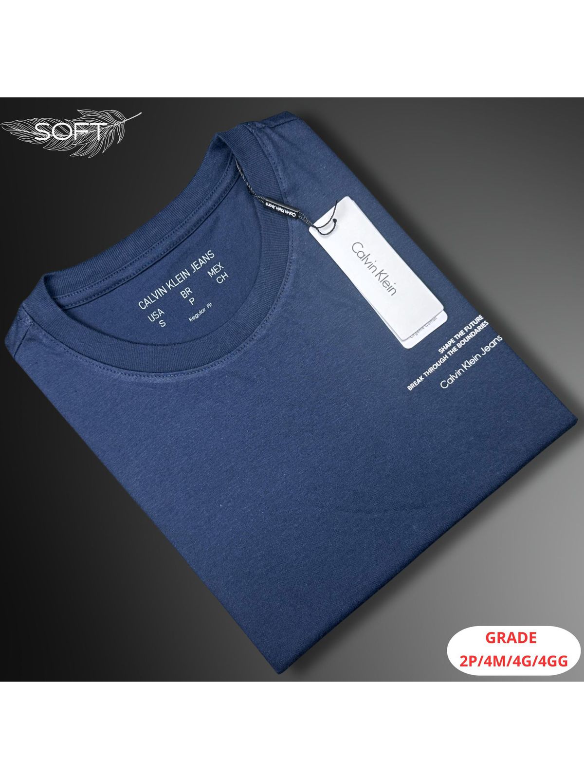 CAMISETA CALVIN KLEIN NACIONAL - MARINHO - SP GRIFES - Camisetas Importadas no Atacado