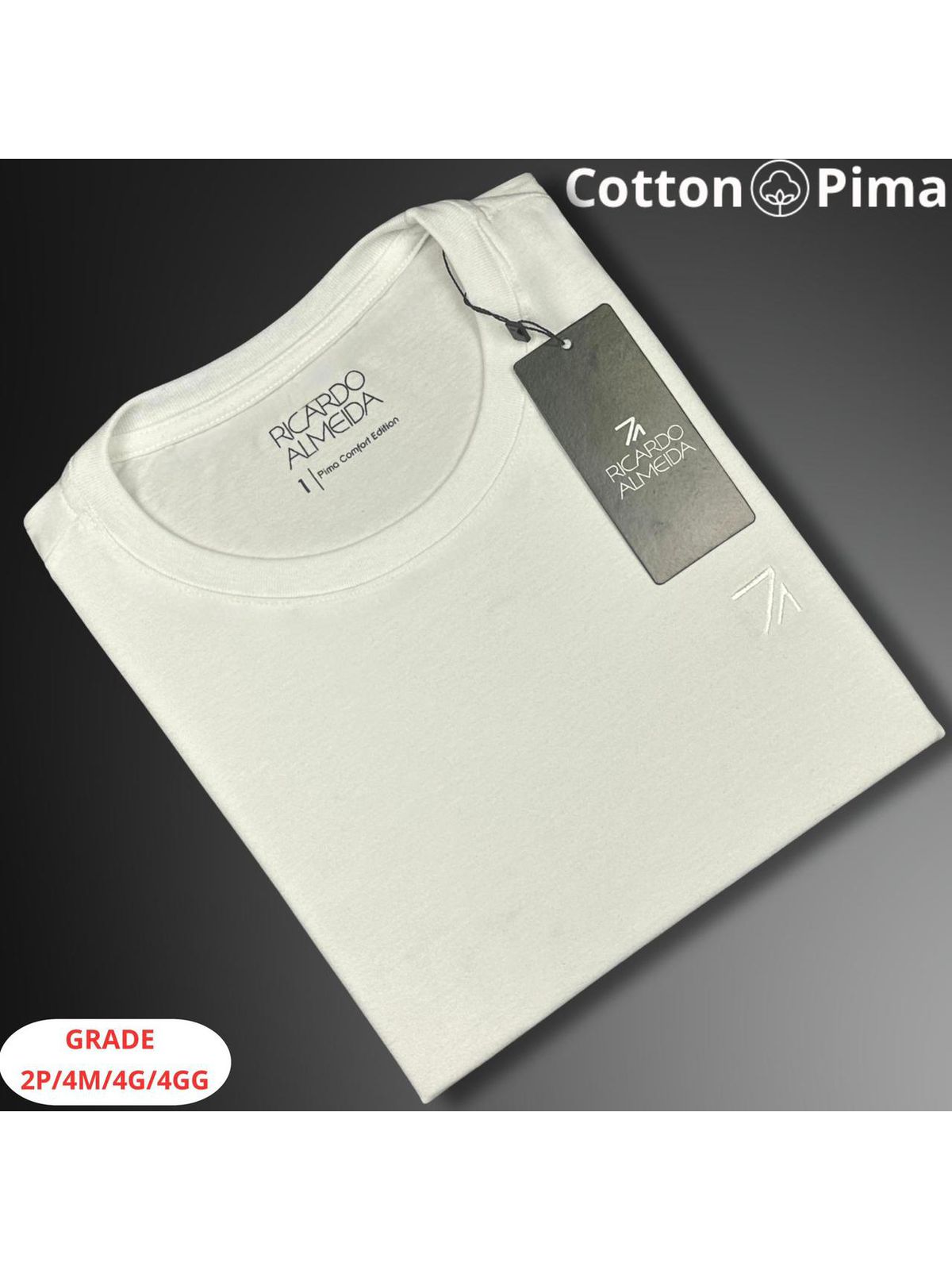 CAMISETA RICARDO ALMEIDA NACIONAL - OFF WHITE - SP GRIFES - Camisetas Importadas no Atacado