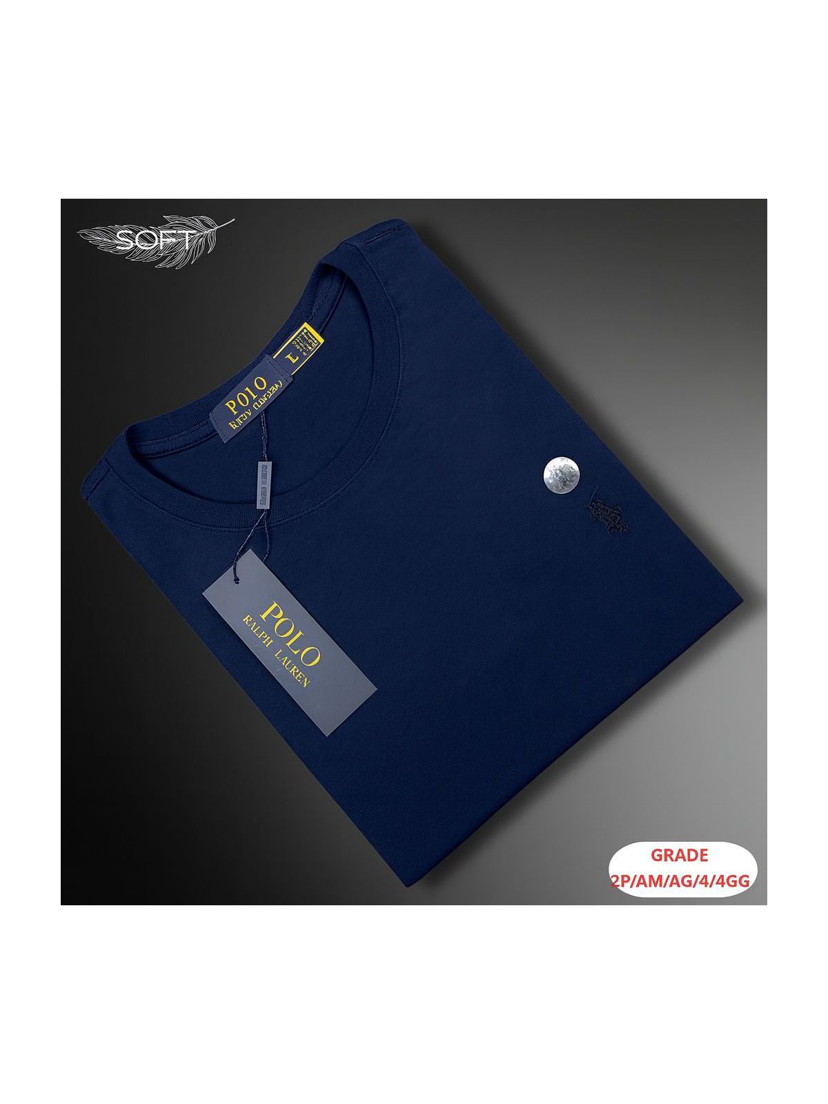 CAMISETA RALPH LAUREN NACIONAL - AZUL MARINHO - SP GRIFES - Camisetas Importadas no Atacado