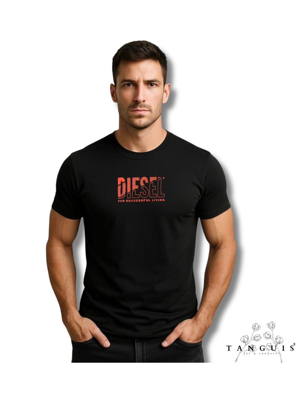 Camiseta Diesel Nacional - Preta - SP GRIFES - Camisetas Importadas no Atacado