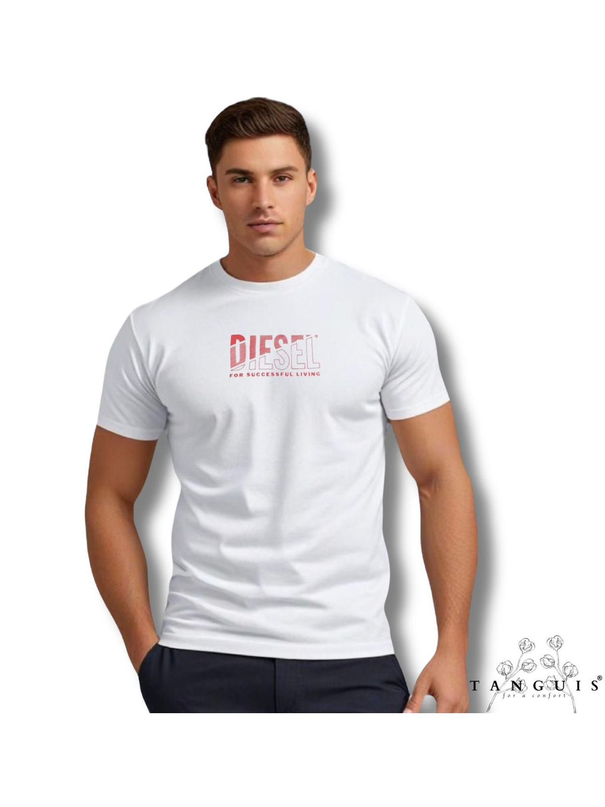 Camiseta Diesel Nacional - Branca - SP GRIFES - Camisetas Importadas no Atacado