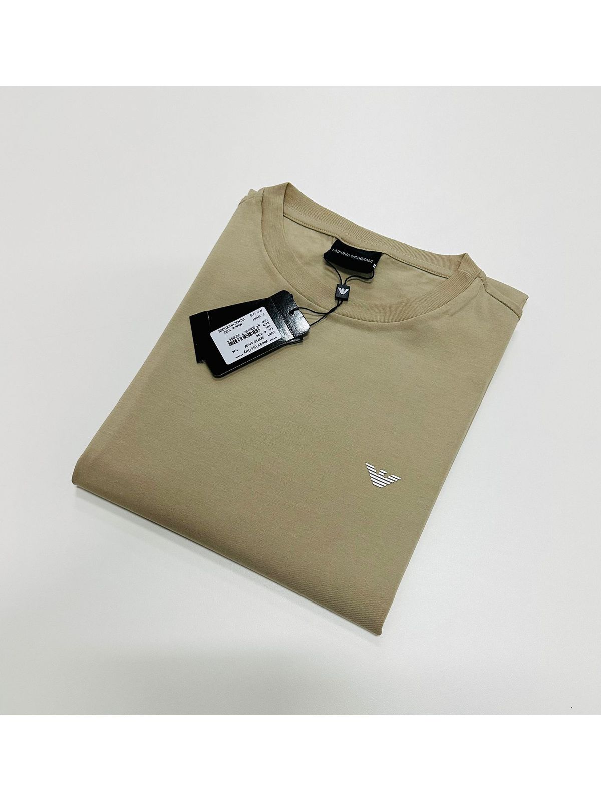 CAMISETA BÁSICA EMPORIO ARMANI - BEGE - SP GRIFES - Camisetas Importadas no Atacado