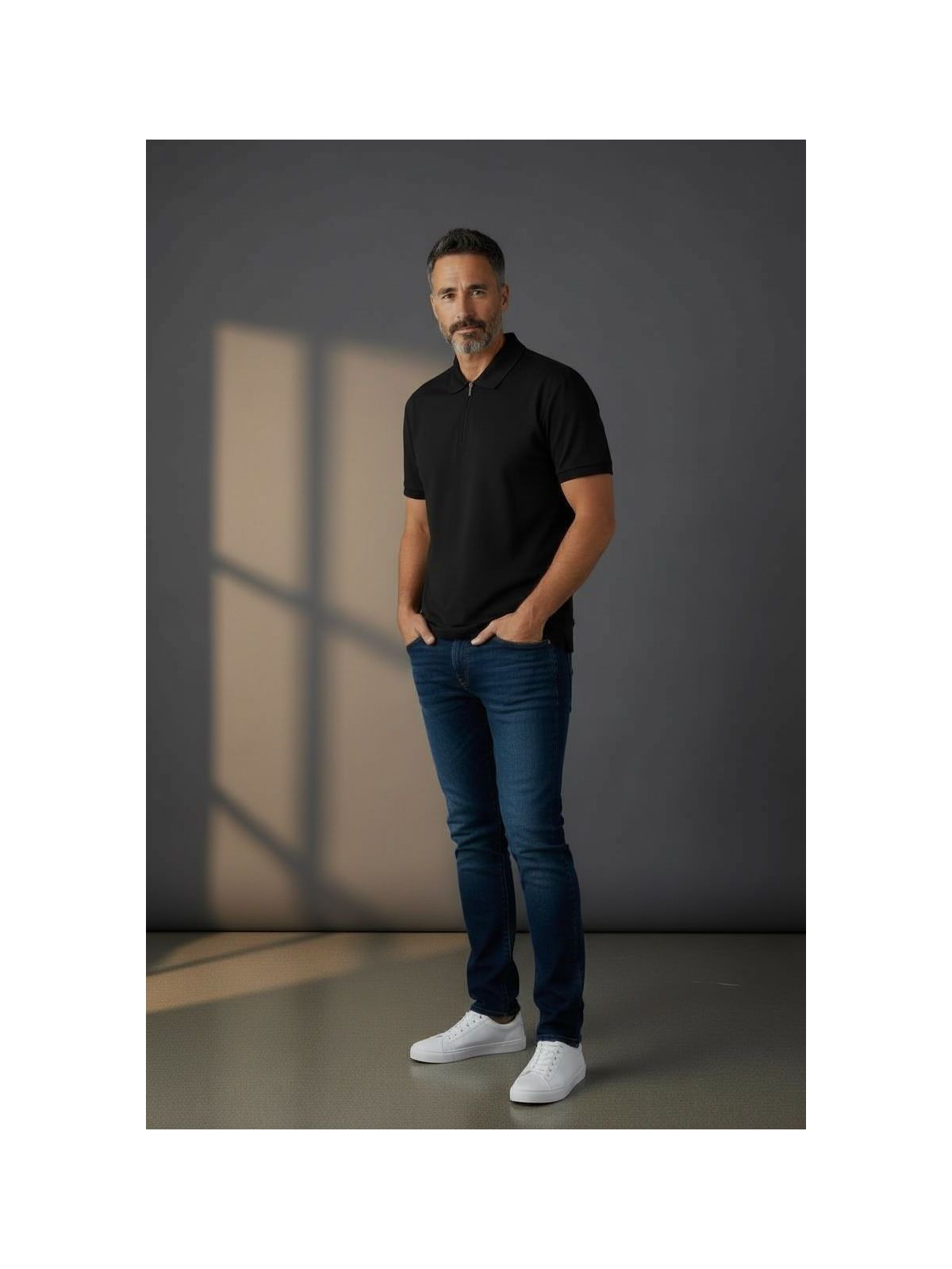 GOLA POLO ZIPER ANDRIA MARTINE LORENZO - SP GRIFES - Camisetas Importadas no Atacado