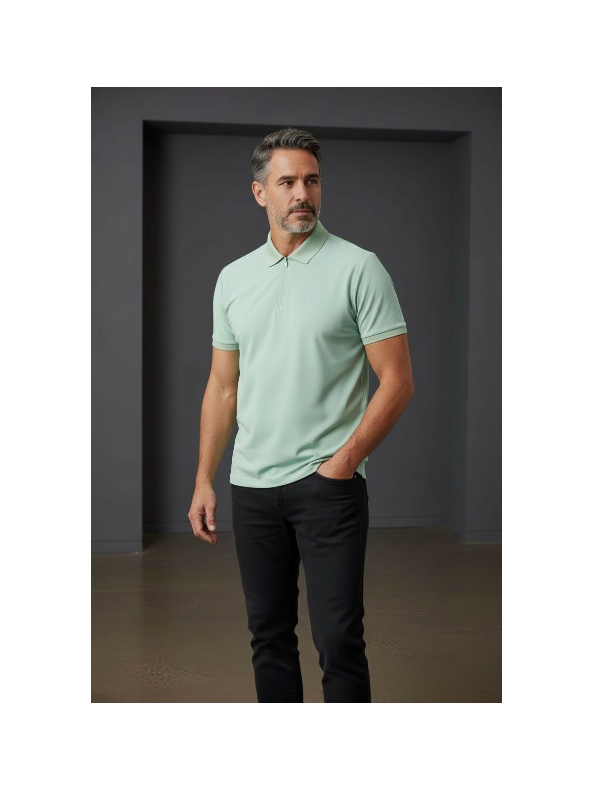 GOLA POLO ZIPER ANDRIA MARTINE LORENZO - SP GRIFES - Camisetas Importadas no Atacado