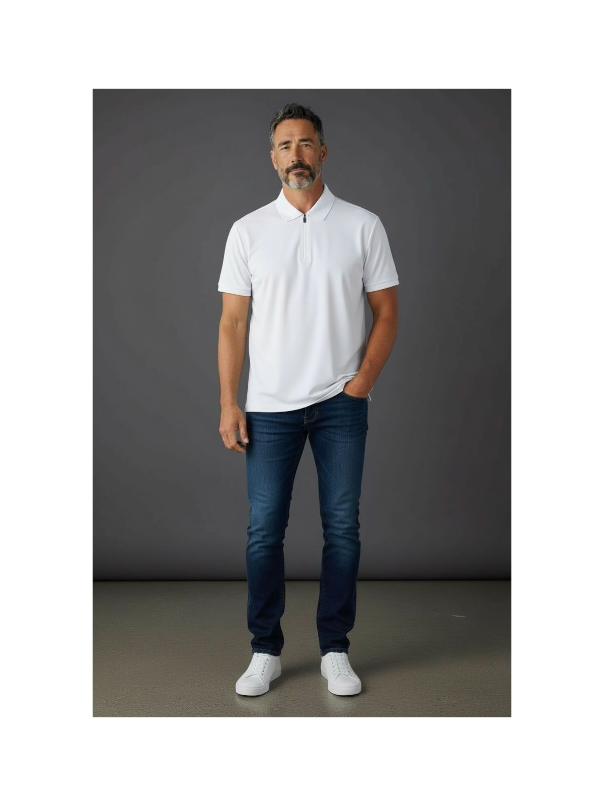 GOLA POLO ZIPER ANDRIA MARTINE LORENZO - SP GRIFES - Camisetas Importadas no Atacado