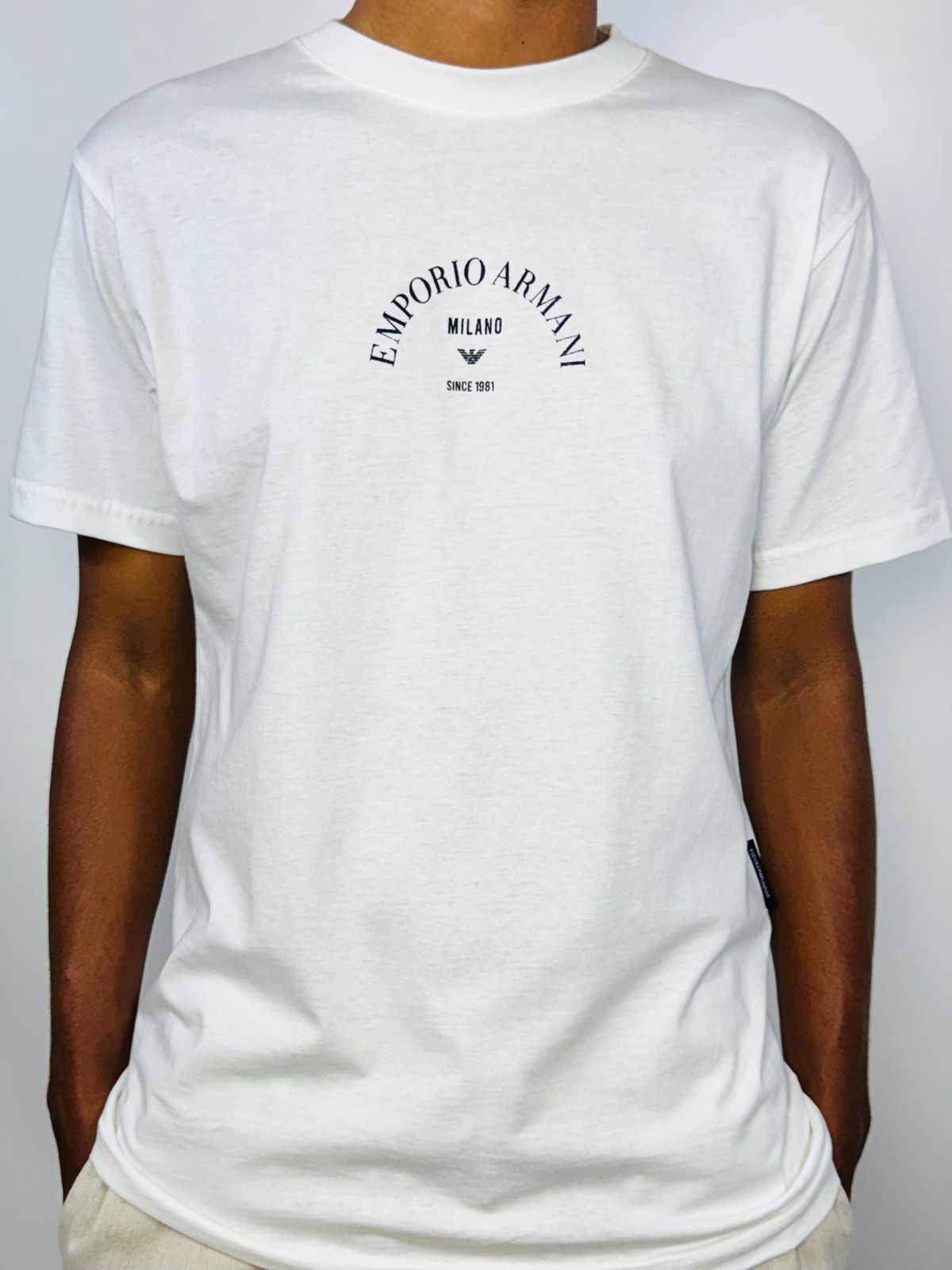 Camiseta Armani - Branca - Egípcia - SP GRIFES - Camisetas Importadas no Atacado