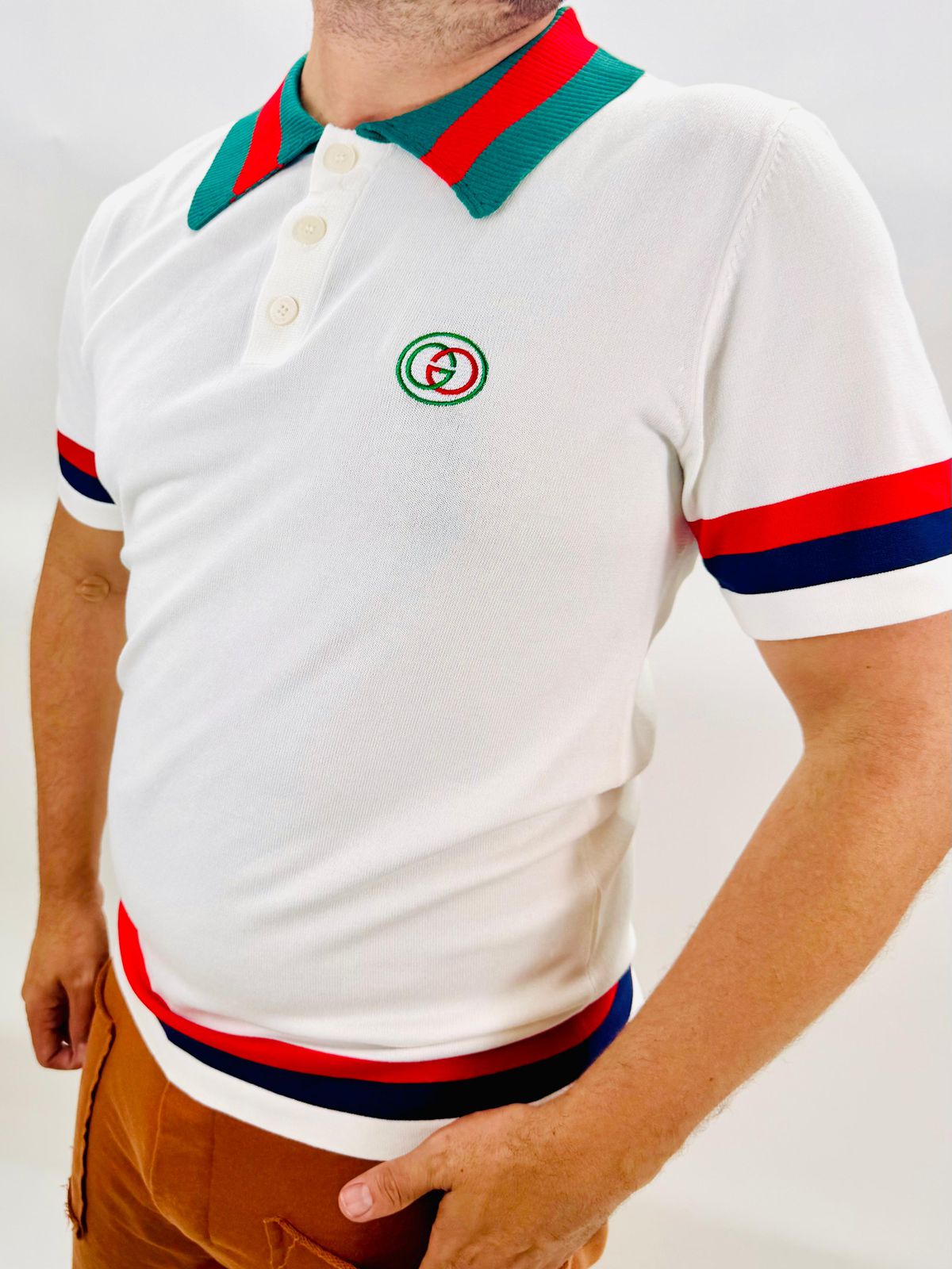 GOLA POLO TRICÔ GUCCI - IMPORTADA* - SP GRIFES - Camisetas Importadas no Atacado