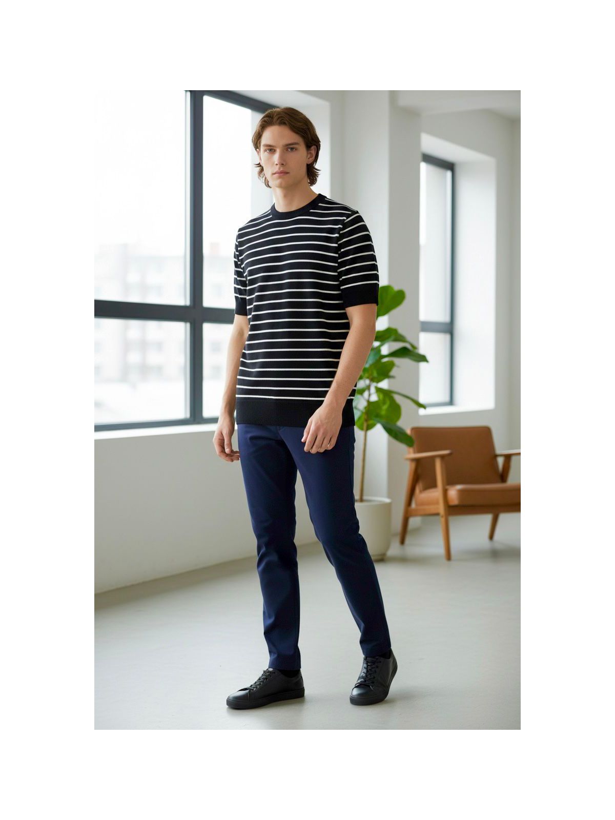 CAMISETA ZEBRI MARTINE LORENZO - MARINHO - SP GRIFES - Camisetas Importadas no Atacado