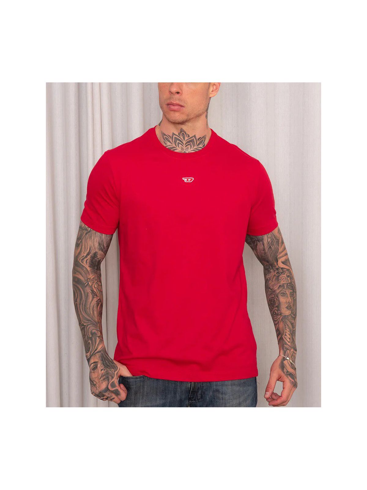 Camiseta Diesel Vermelho - SP GRIFES - Camisetas Importadas no Atacado