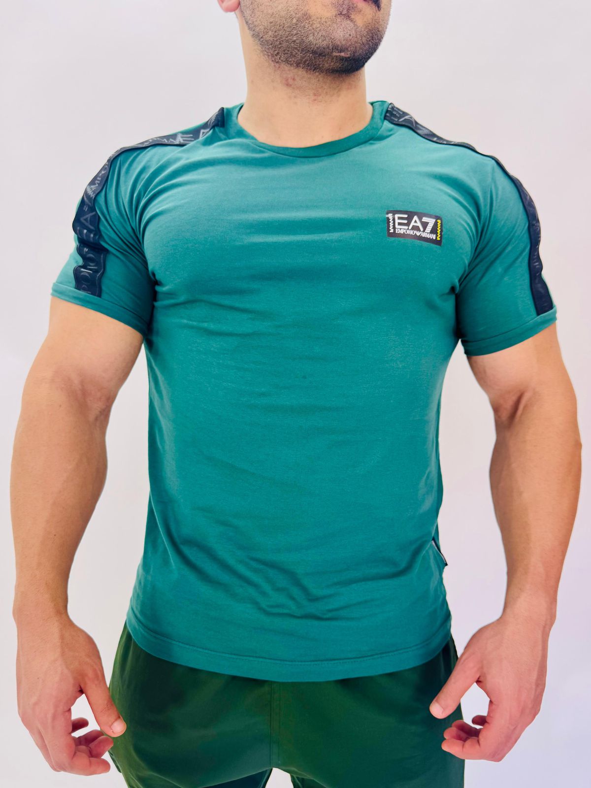 Camiseta Empório Armani - Verde - Egípcia - SP GRIFES - Camisetas Importadas no Atacado