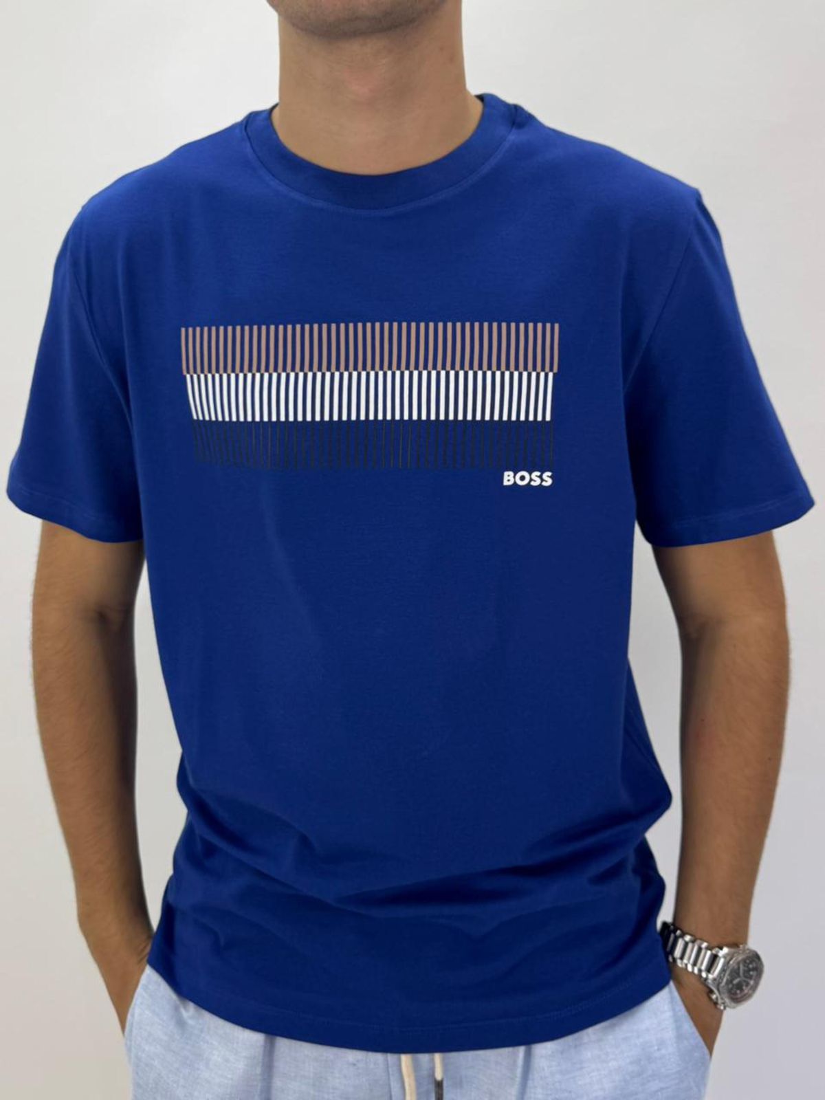 CAMISETA HUGO BOSS - AZUL - SP GRIFES - Camisetas Importadas no Atacado