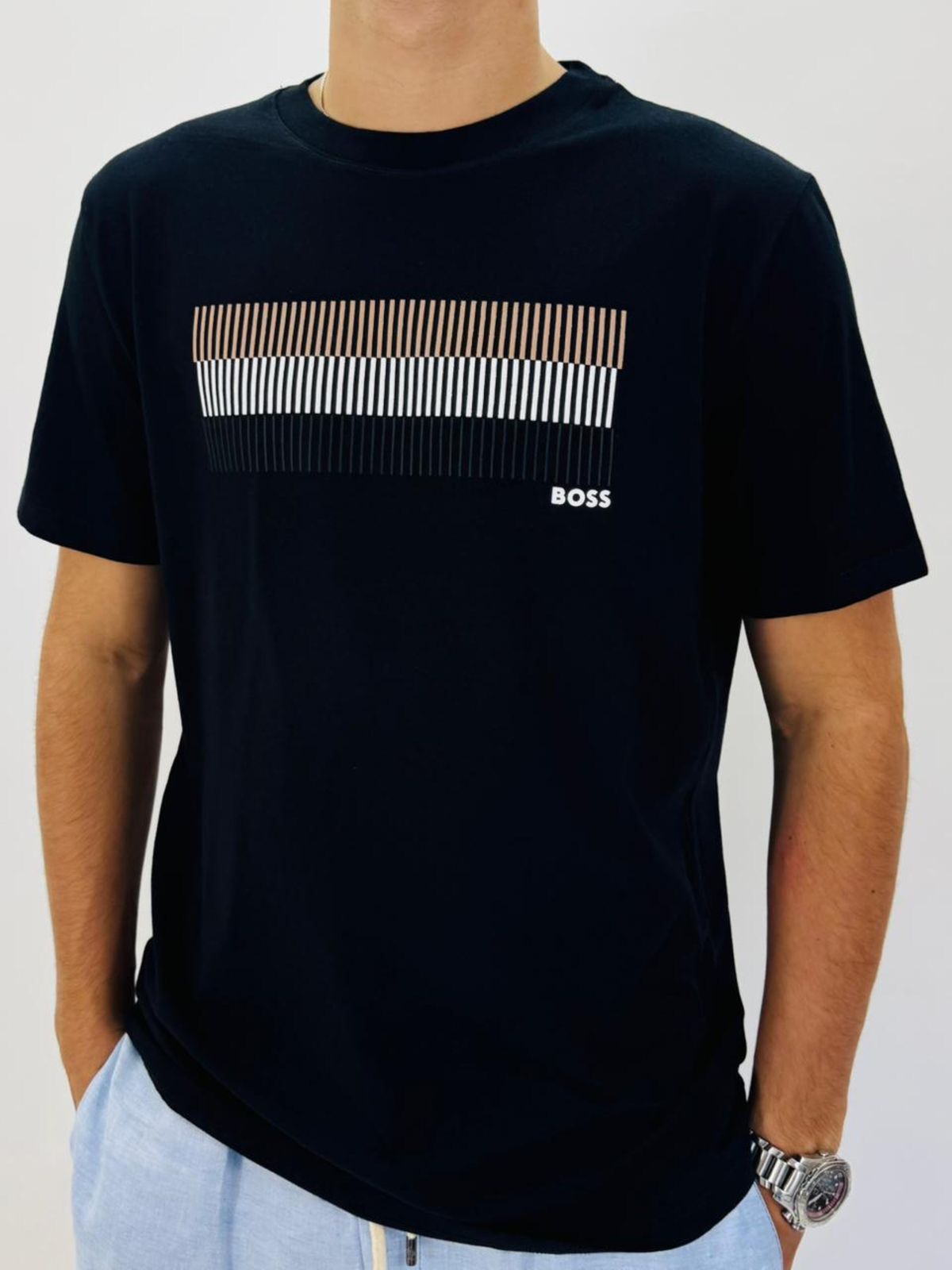 CAMISETA HUGO BOSS - PRETA - SP GRIFES - Camisetas Importadas no Atacado