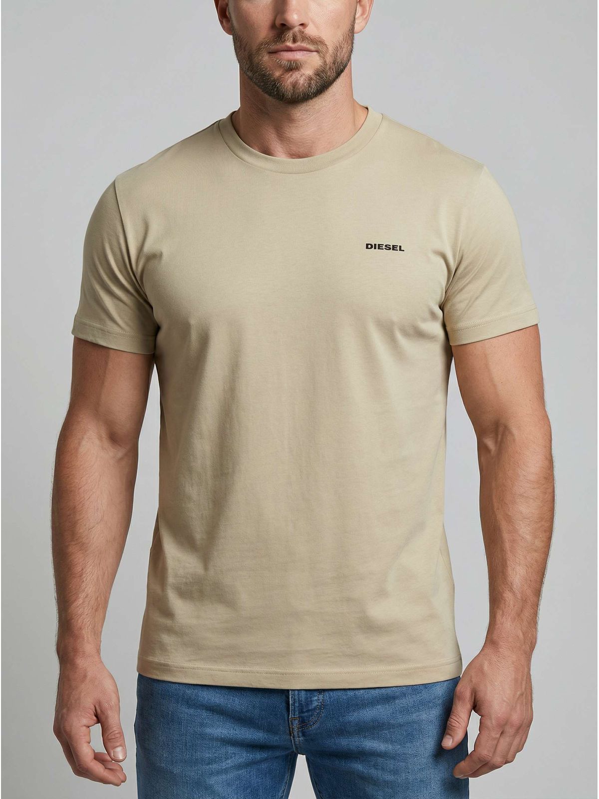 CAMISETA DIESEL - BEGE PALHA - SP GRIFES - Camisetas Importadas no Atacado