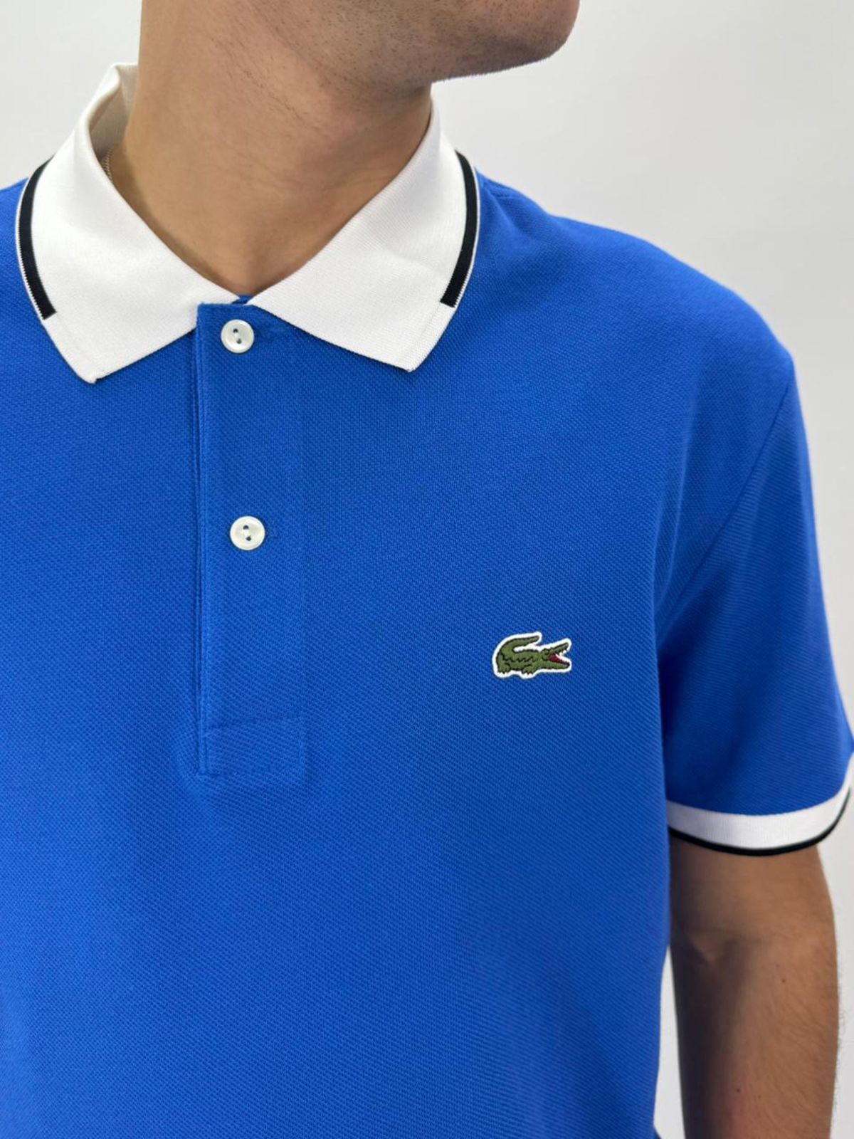 Gola Polo Lacoste Diferenciada Importada - Royal c... - SP GRIFES - Camisetas Importadas no Atacado