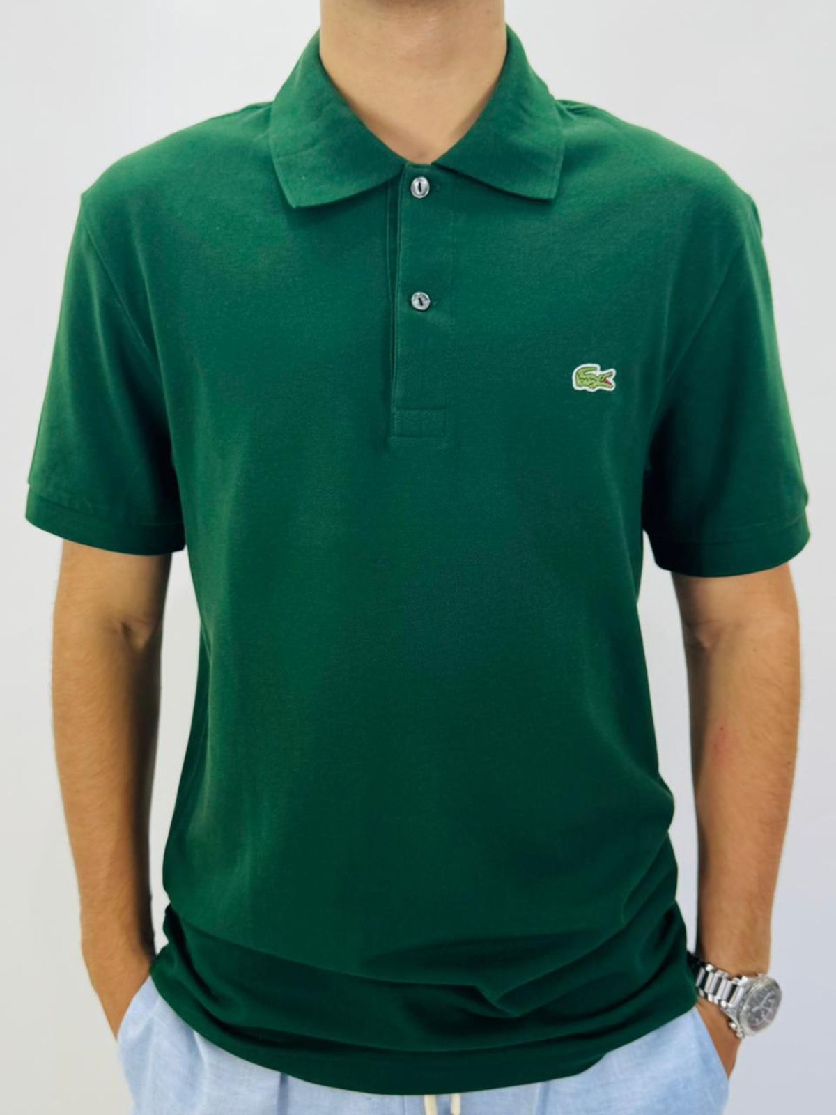 GOLA POLO LACOSTE - verde Escuro - SP GRIFES - Camisetas Importadas no Atacado