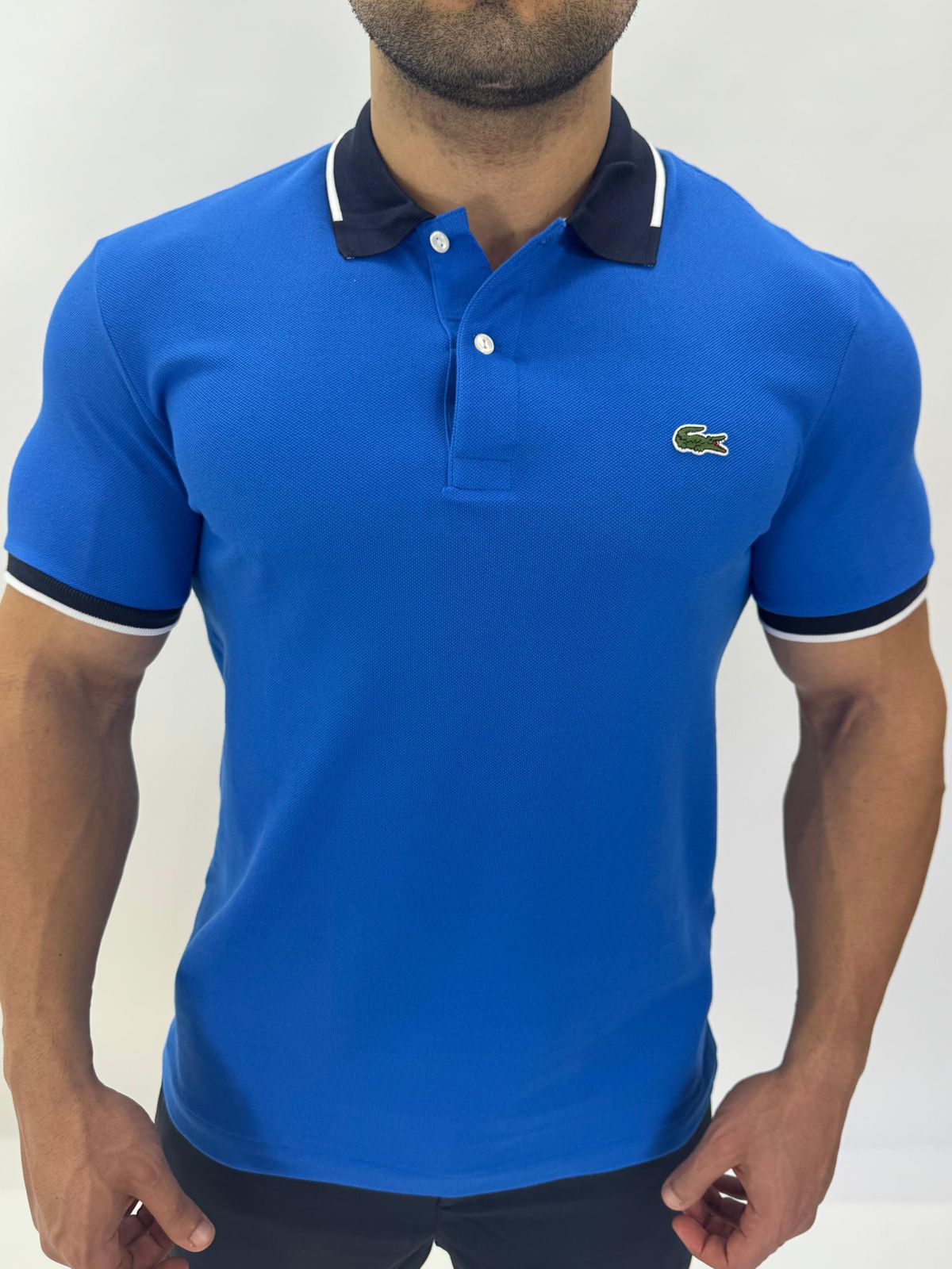 Gola Polo Lacoste Diferenciada Importada- Azul Roy... - SP GRIFES - Camisetas Importadas no Atacado