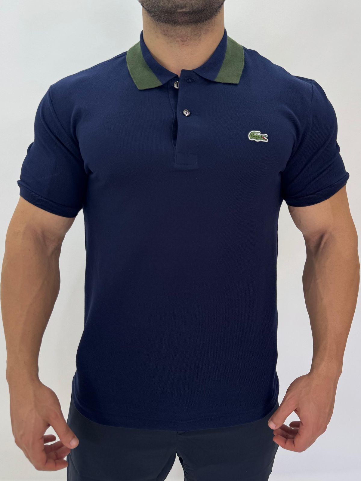 Gola Polo Lacoste Diferenciada Importada - Azul ma... - SP GRIFES - Camisetas Importadas no Atacado