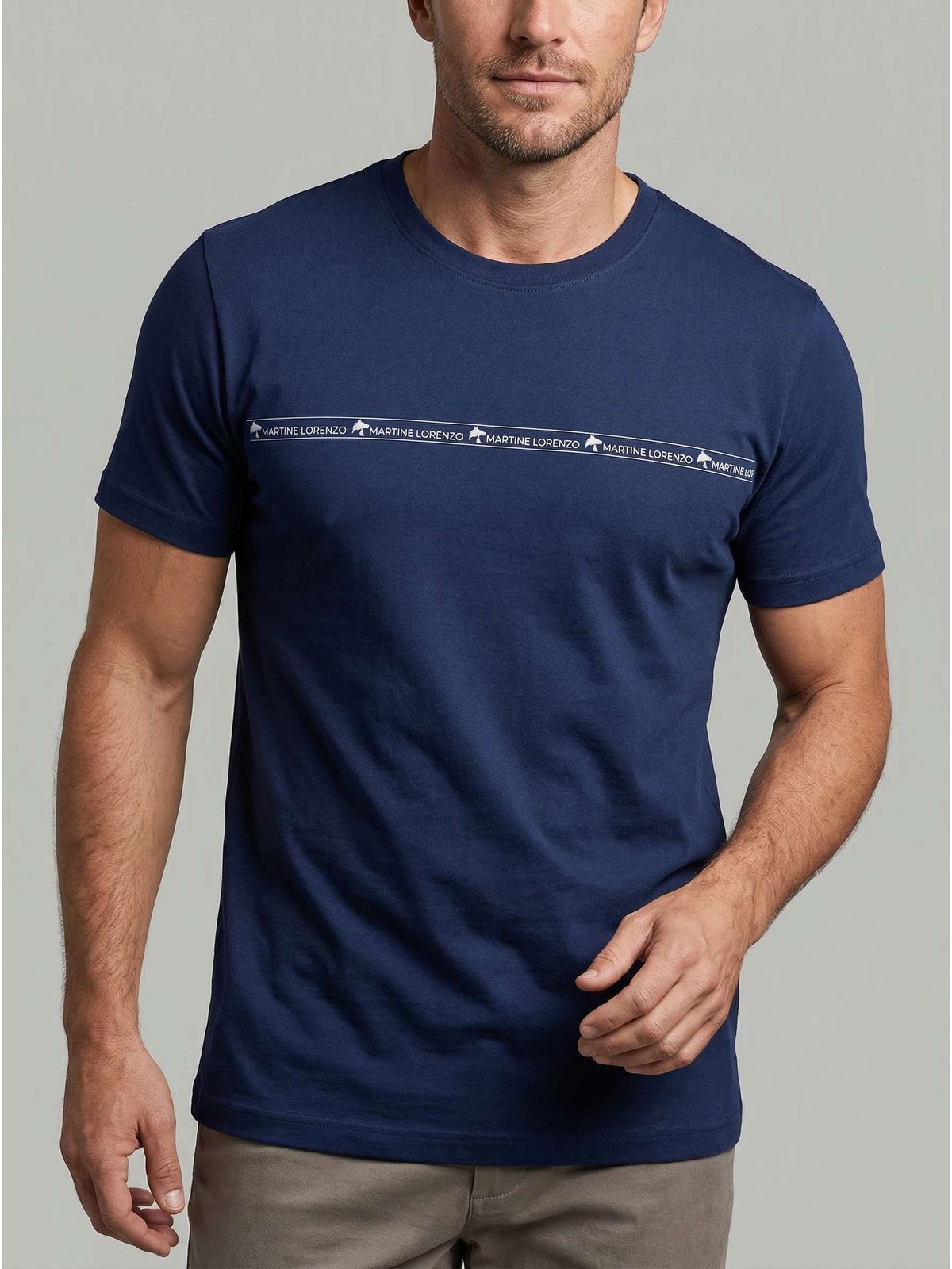 CAMISETA GELA MARTINE LORENZO - MARINHO - SP GRIFES - Camisetas Importadas no Atacado