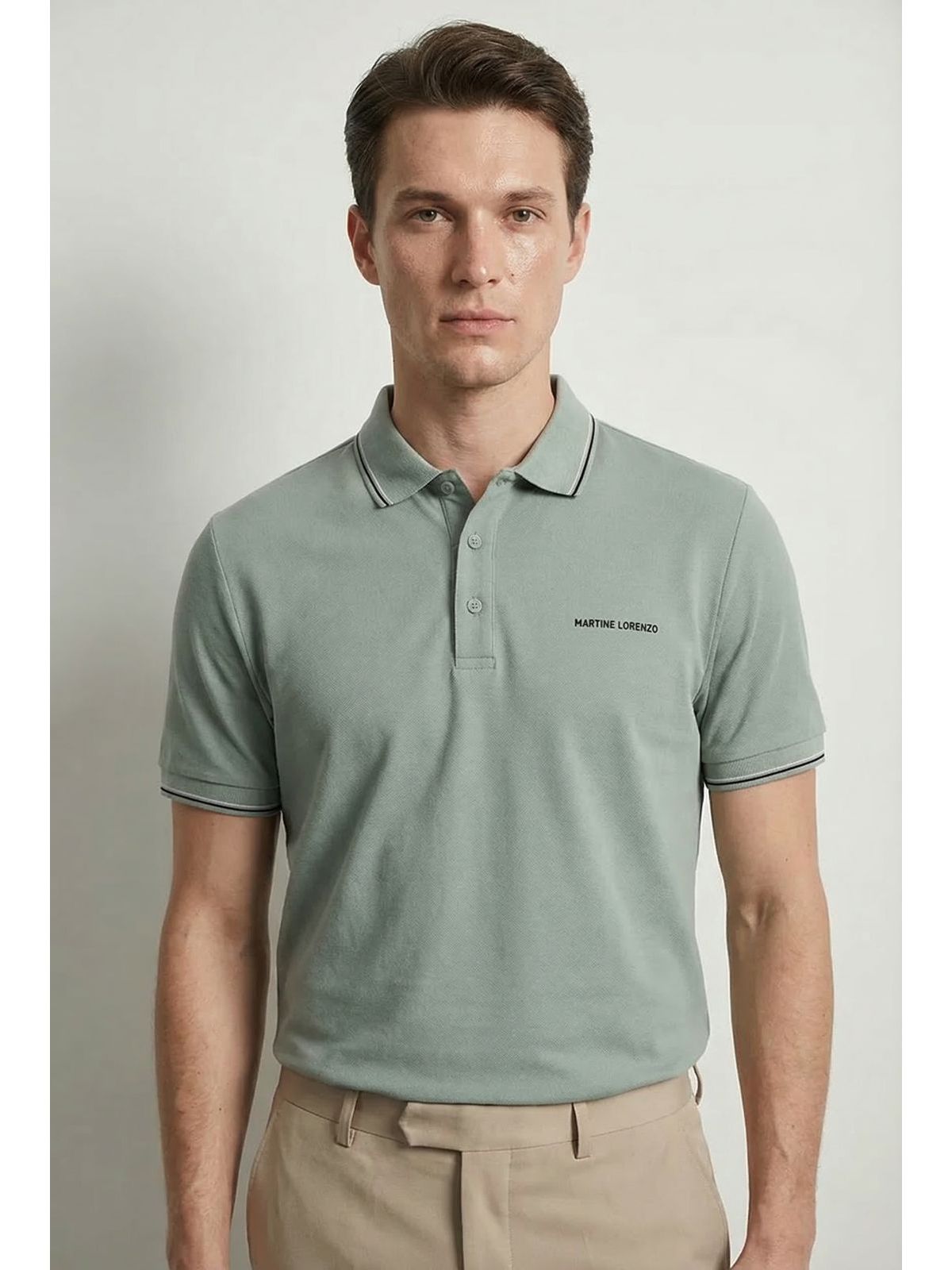 GOLA POLO RIMINI MARTINE LORENZO - VERDE CLARO - SP GRIFES - Camisetas Importadas no Atacado