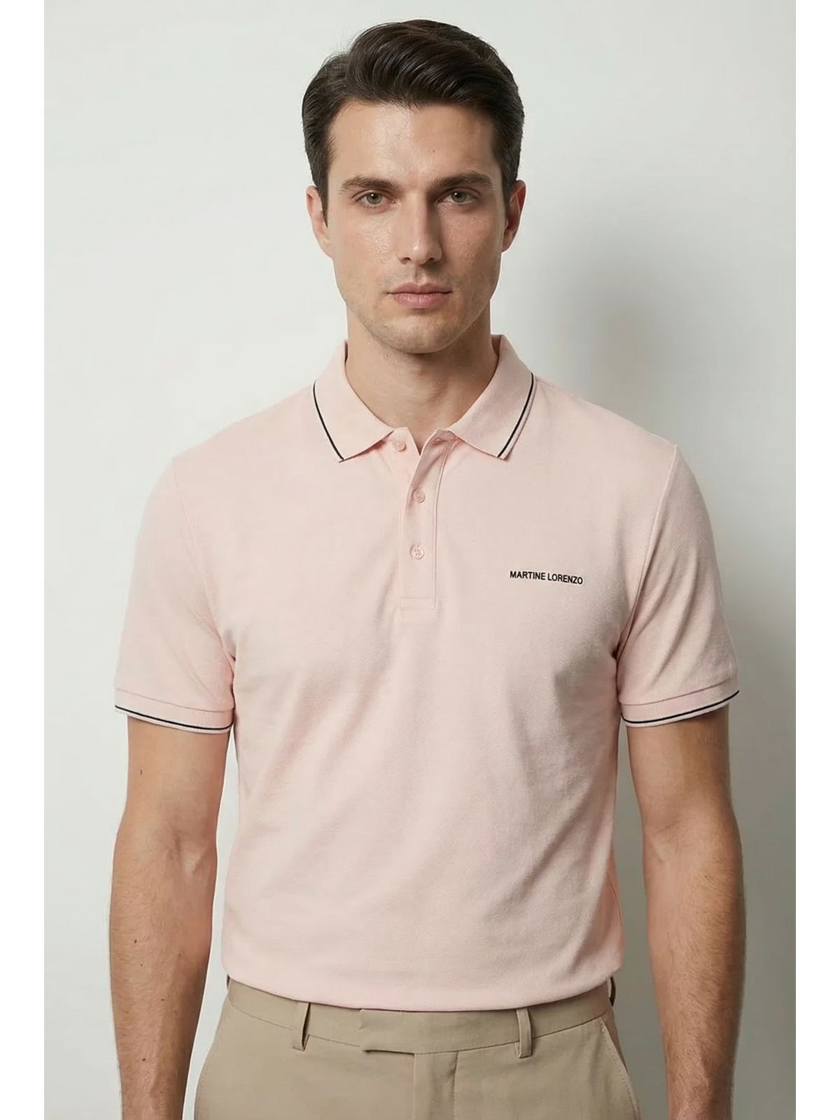 GOLA POLO RIMINI MARTINE LORENZO - ROSA - SP GRIFES - Camisetas Importadas no Atacado