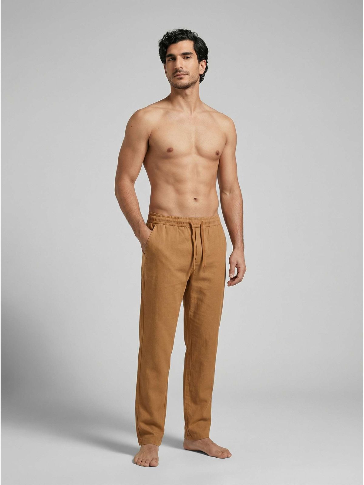 CALÇA ZARA - CAQUI - SP GRIFES - Camisetas Importadas no Atacado