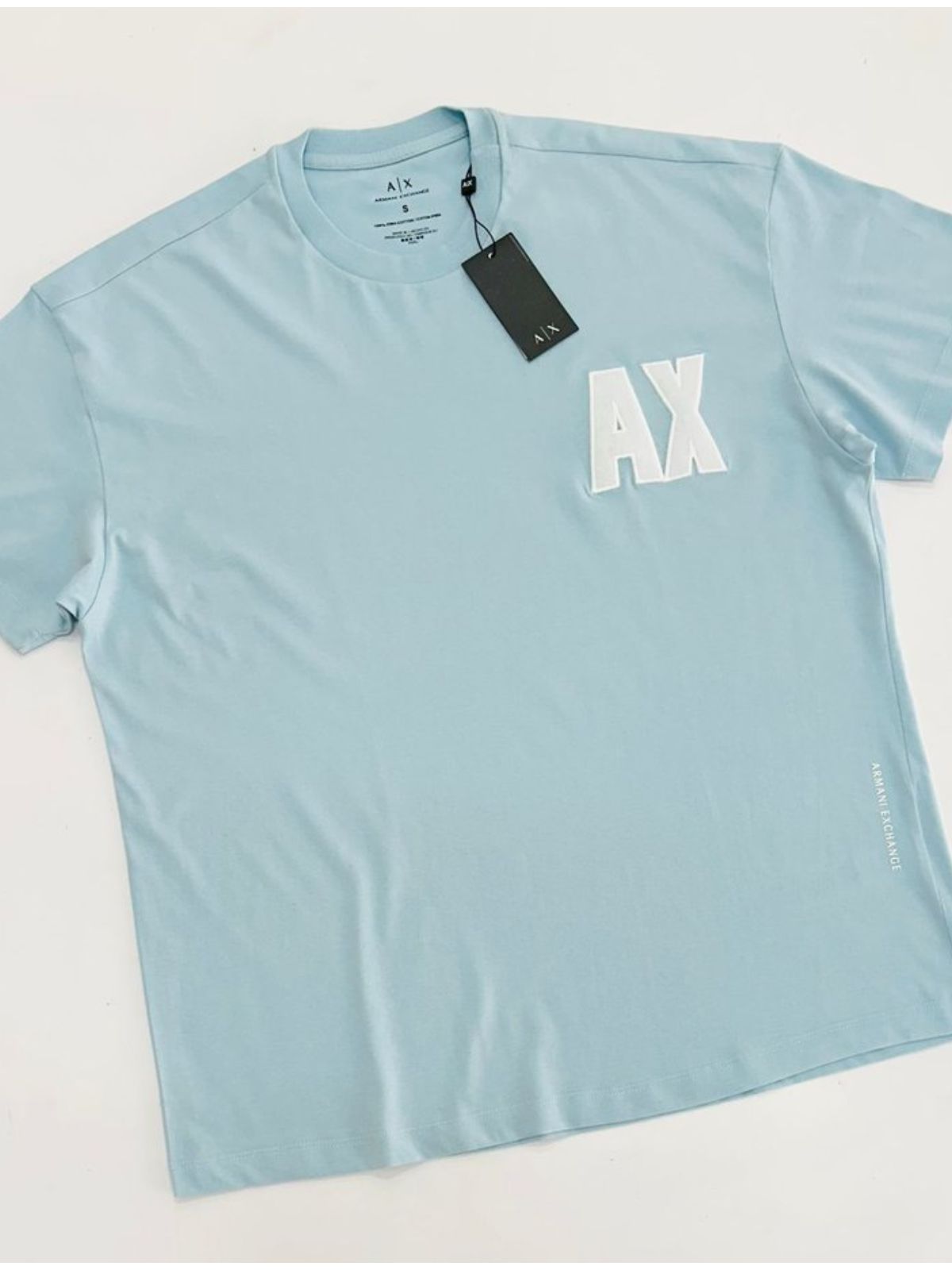 Camiseta Empório Armani Oversized - AZUL BEBÊ - SP GRIFES - Camisetas Importadas no Atacado