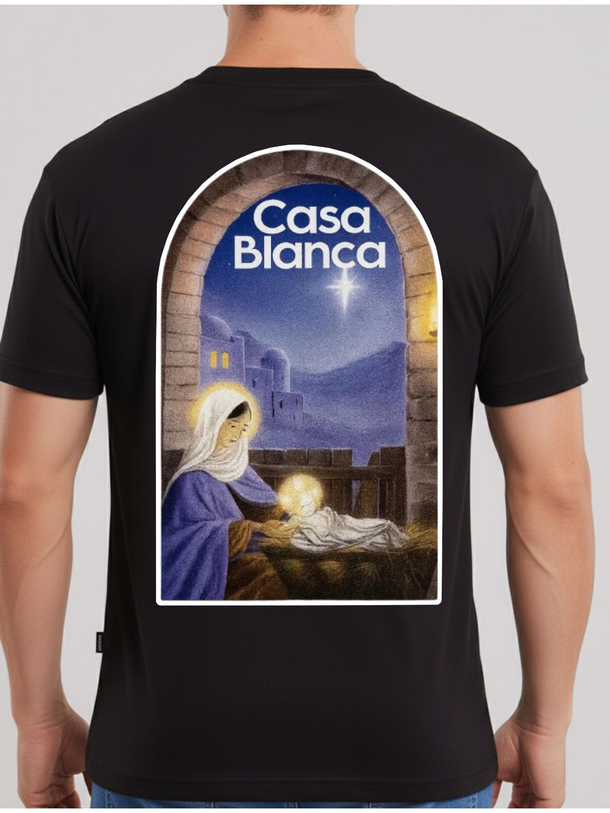 CAMISETA CASABLANCA - PRETA - SP GRIFES - Camisetas Importadas no Atacado
