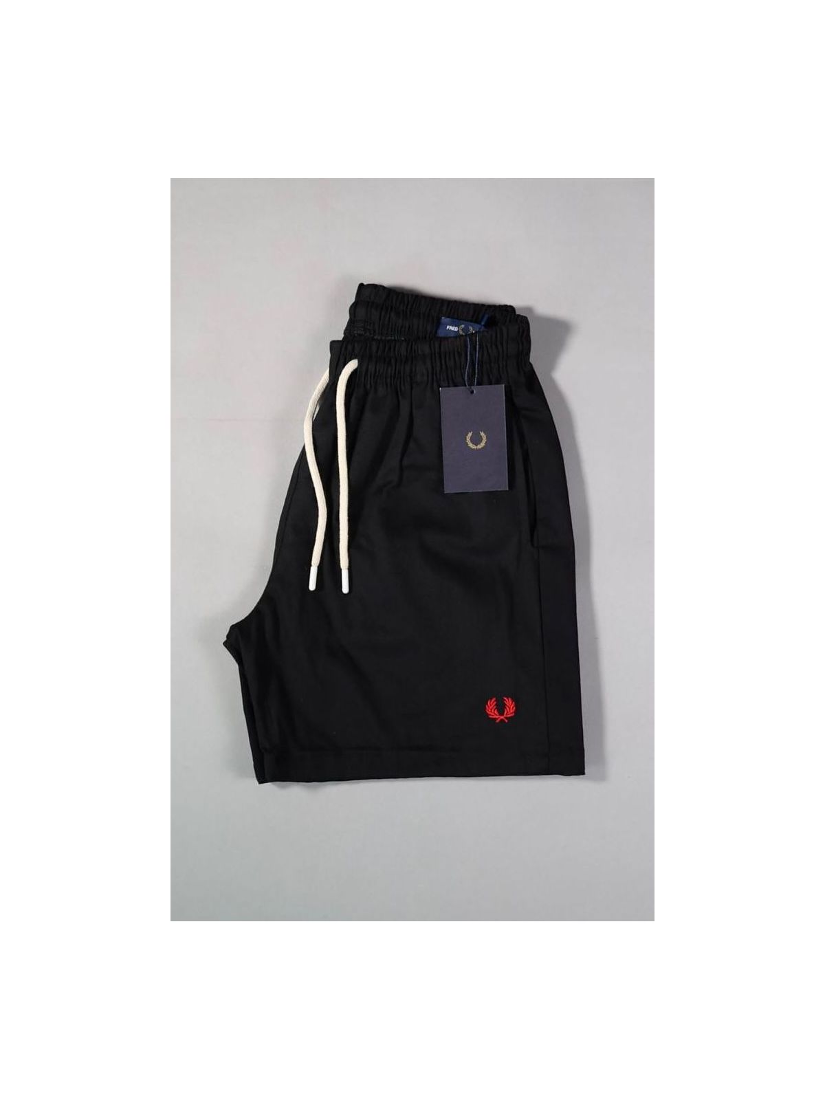 Short Mauricinho Sarja Fred Perry - Preto - SP GRIFES - Camisetas Importadas no Atacado